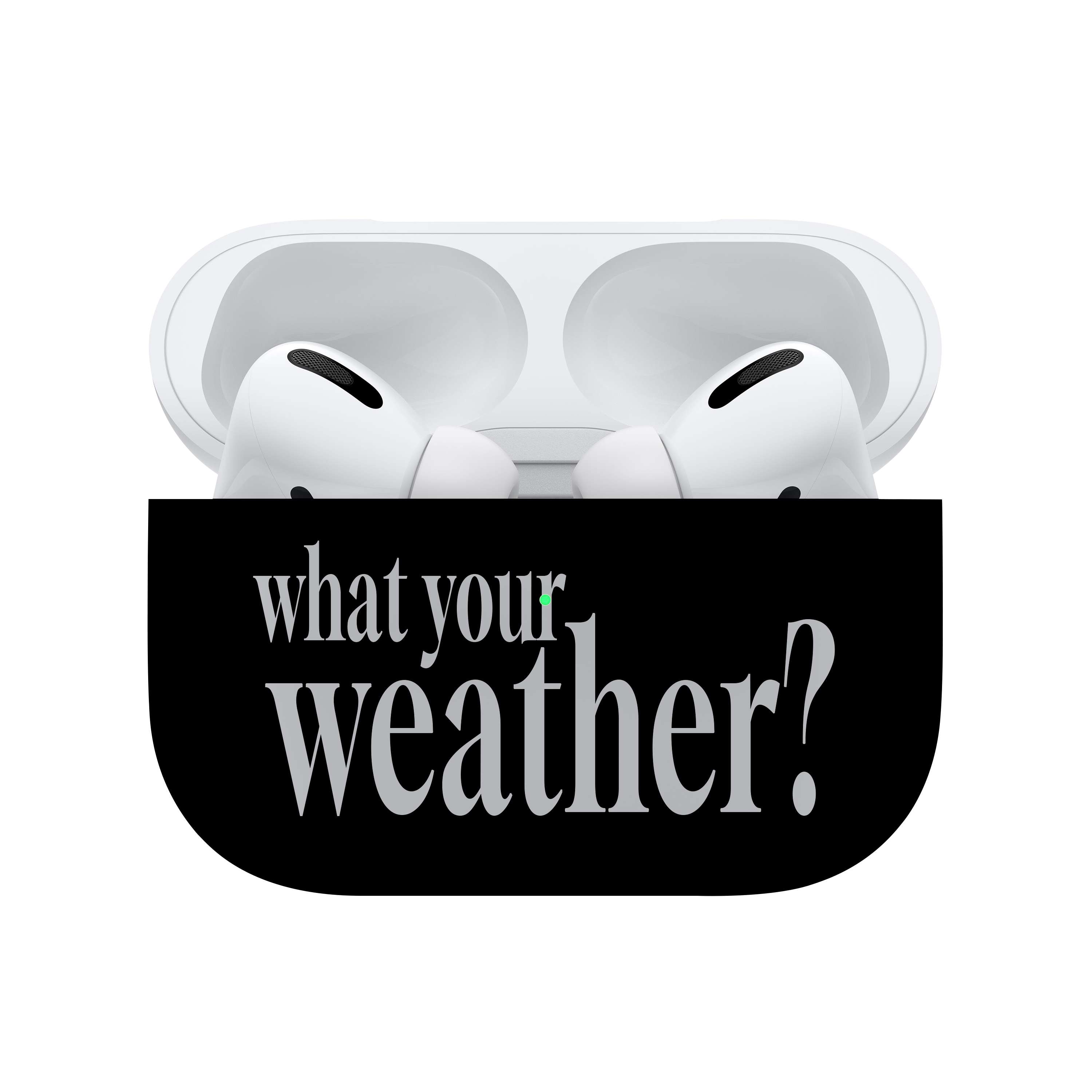 weather Airpods case-black(gray)