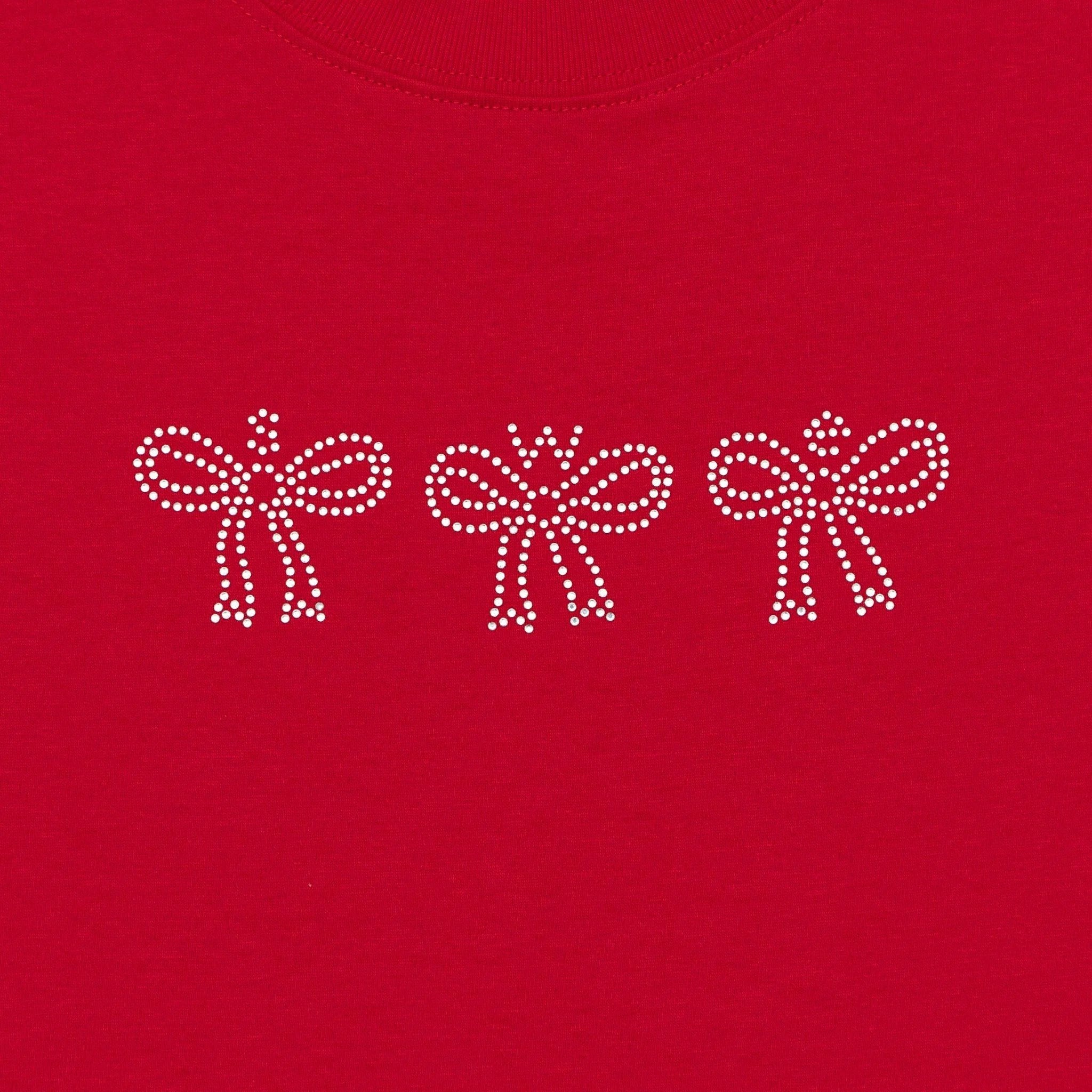 CRYSTAL BABY TEE - RED