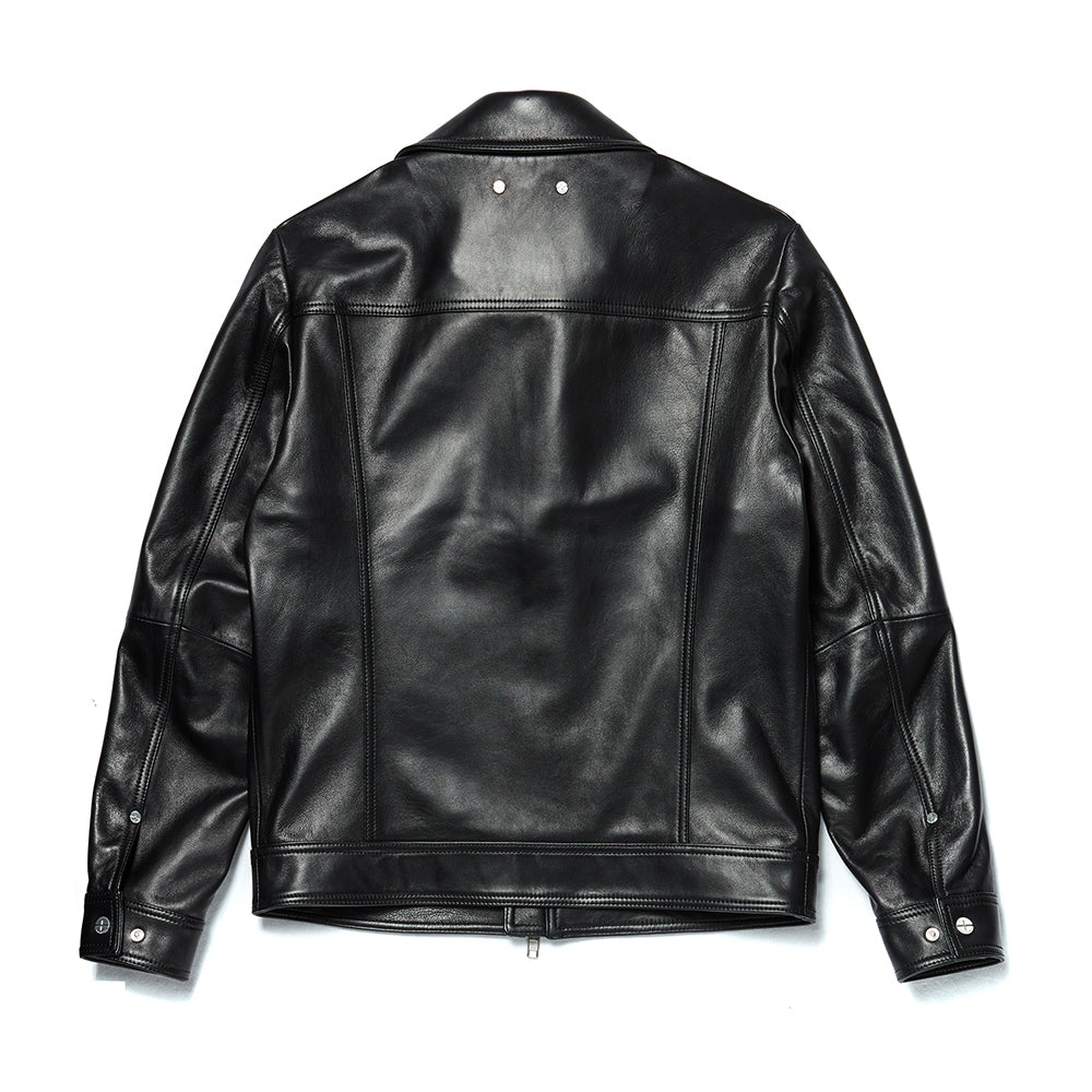 VEGAN LEATHER TRUCKER JACKET