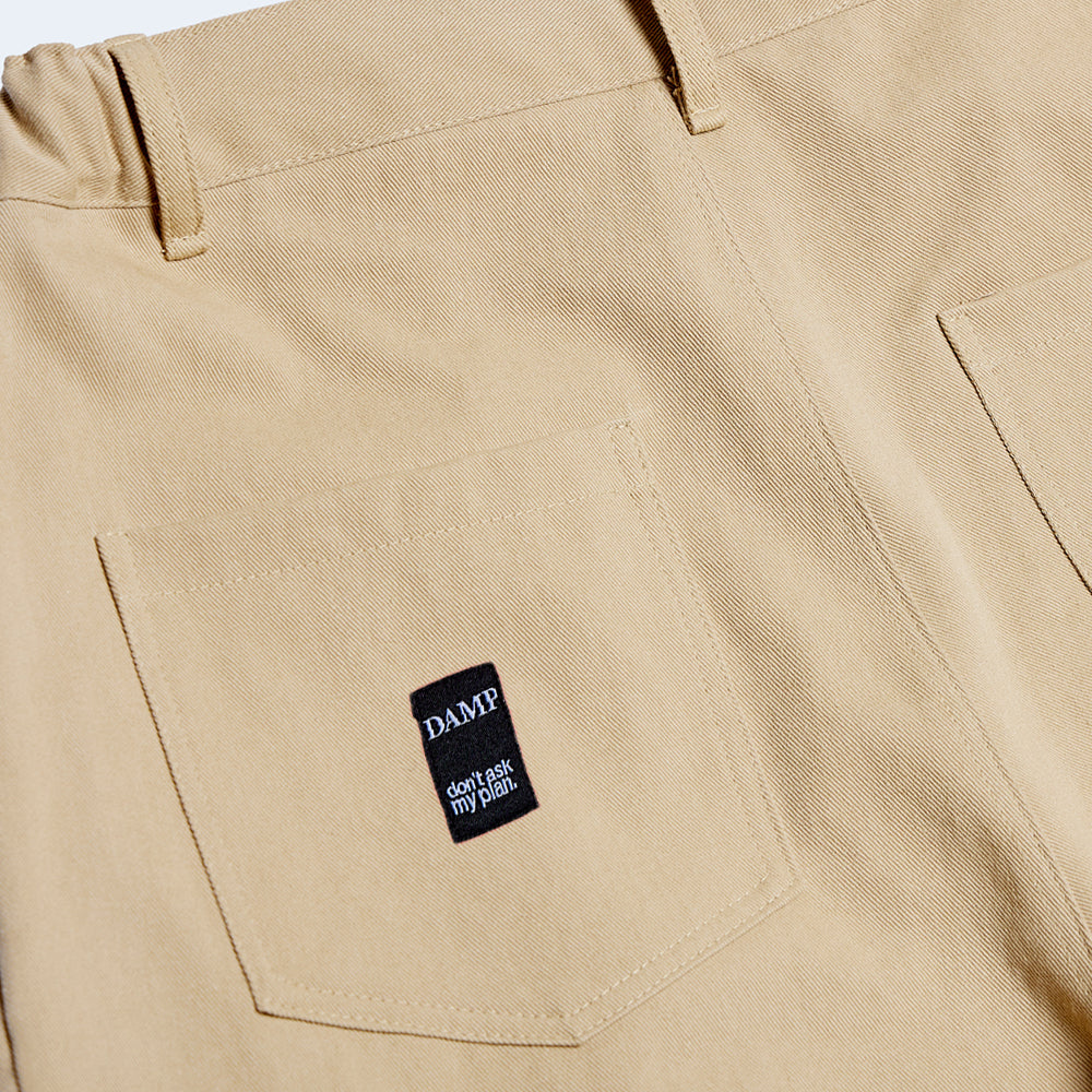 DAMP WIDE FIT ONE TUCK PANTS_BEIGE