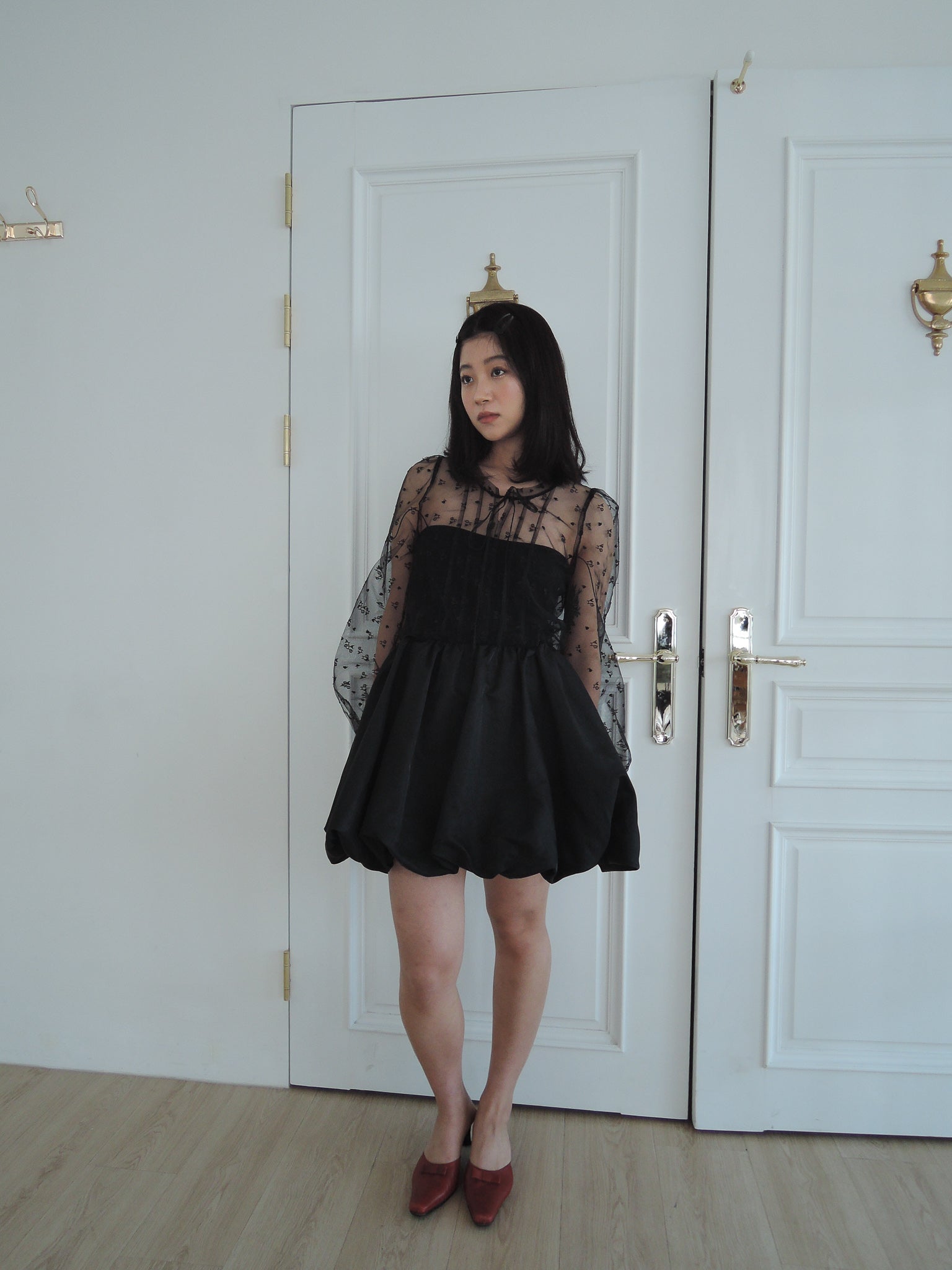 CLOUD TULLE DRESS _BLACK