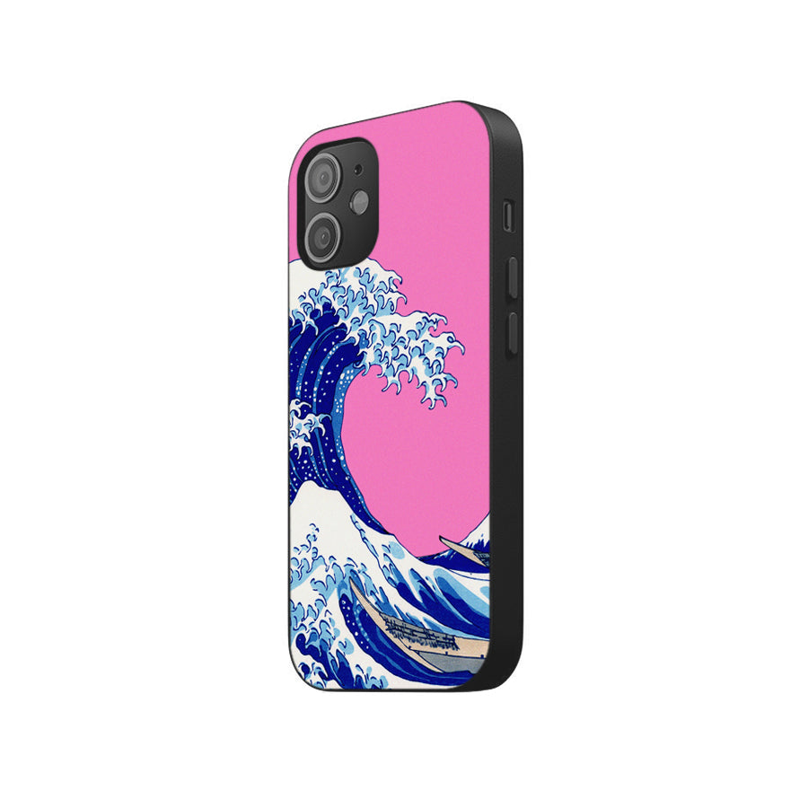 PINK KANAGAWA WAVES iPHONE CASE