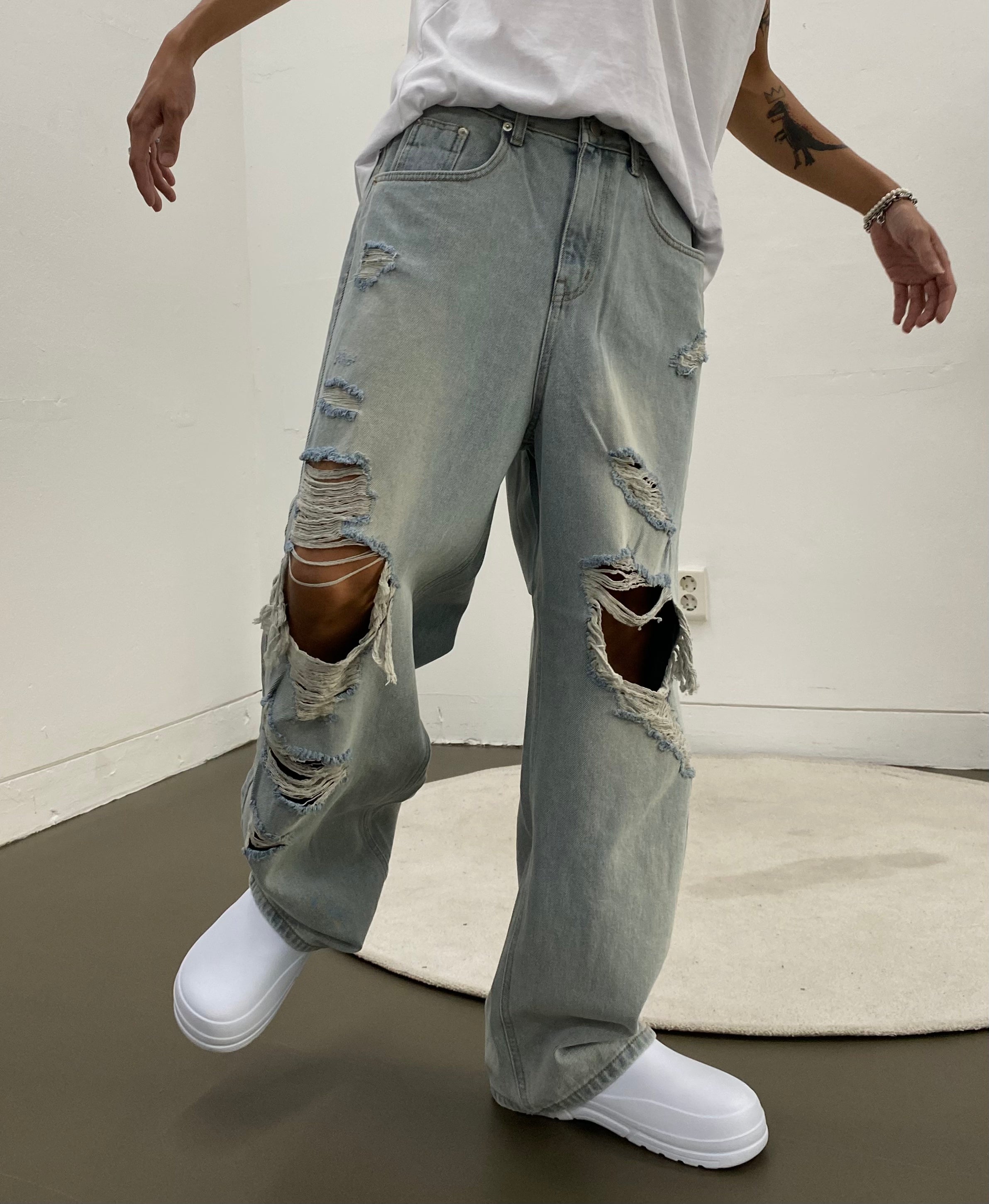 Ice Vintage Wide Denim Pants