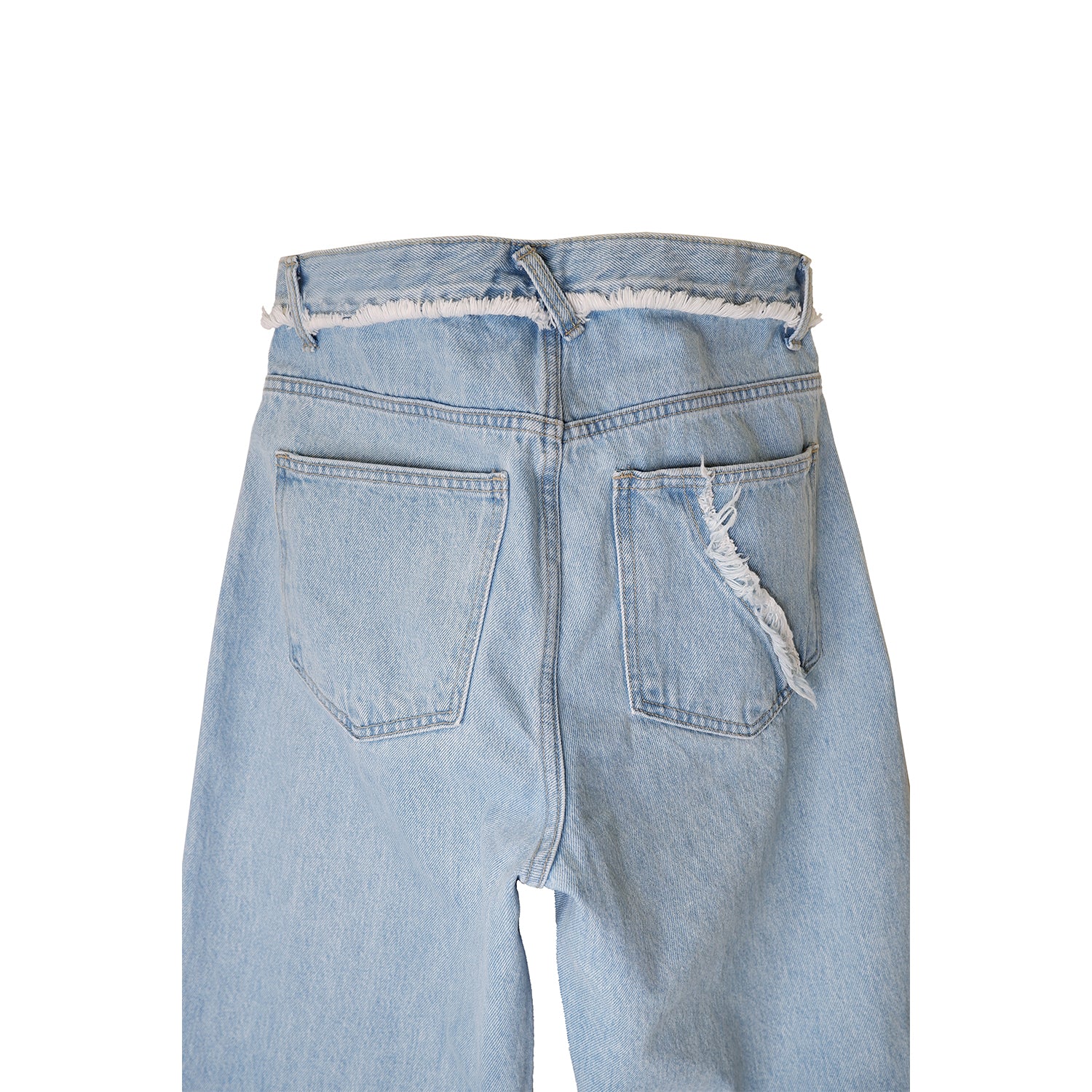 Curved Side Line Denim / Light Blue