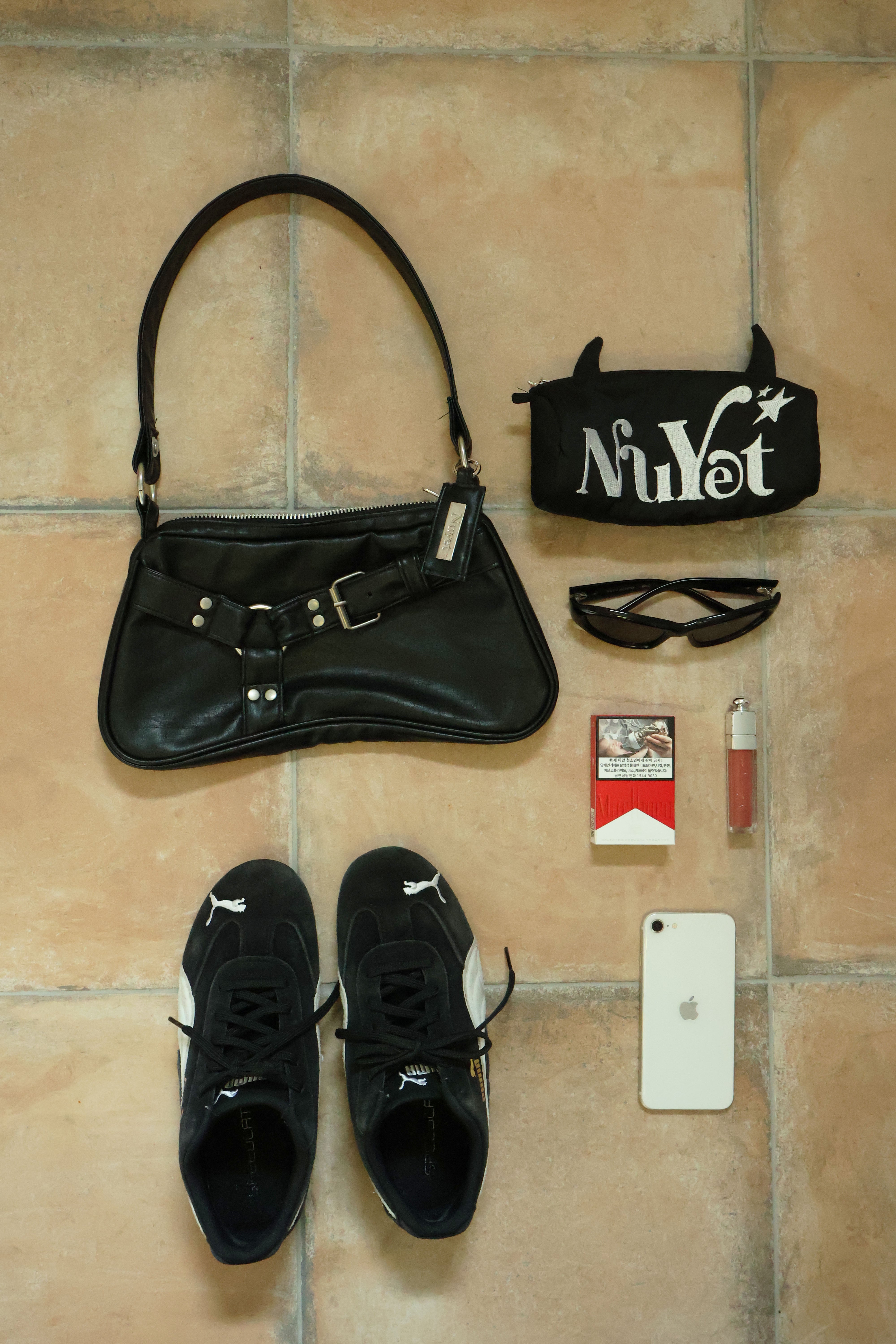 Leather biker bag