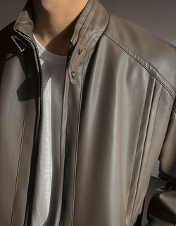 ASCLO Detail Leather Jacket (3color)