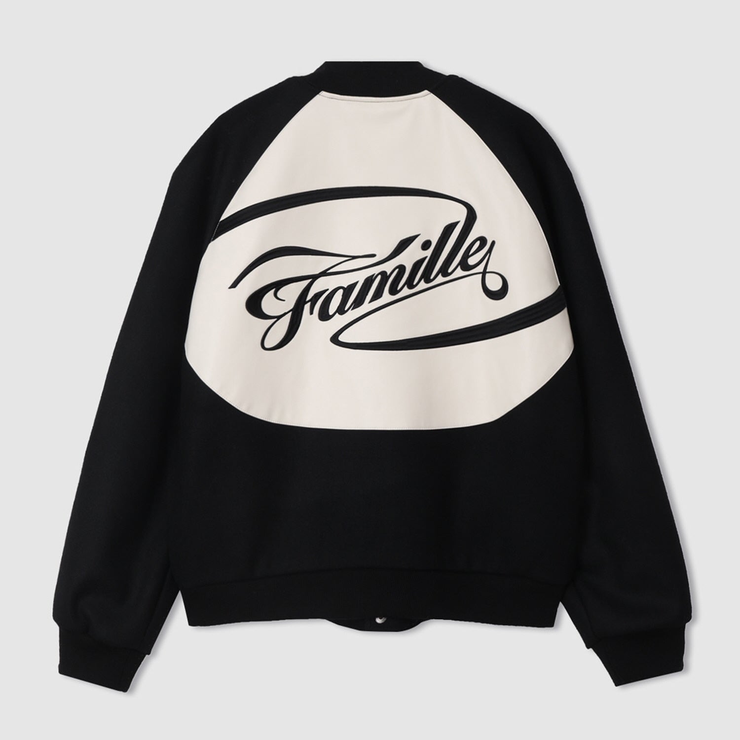 EMBROIDERY LOGO VARSITY JACKET (BLACK)