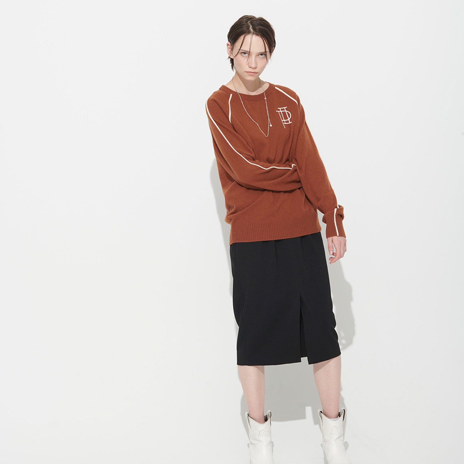  [UNISEX] LOVE RAGLAN KNIT, BRICK BROWN