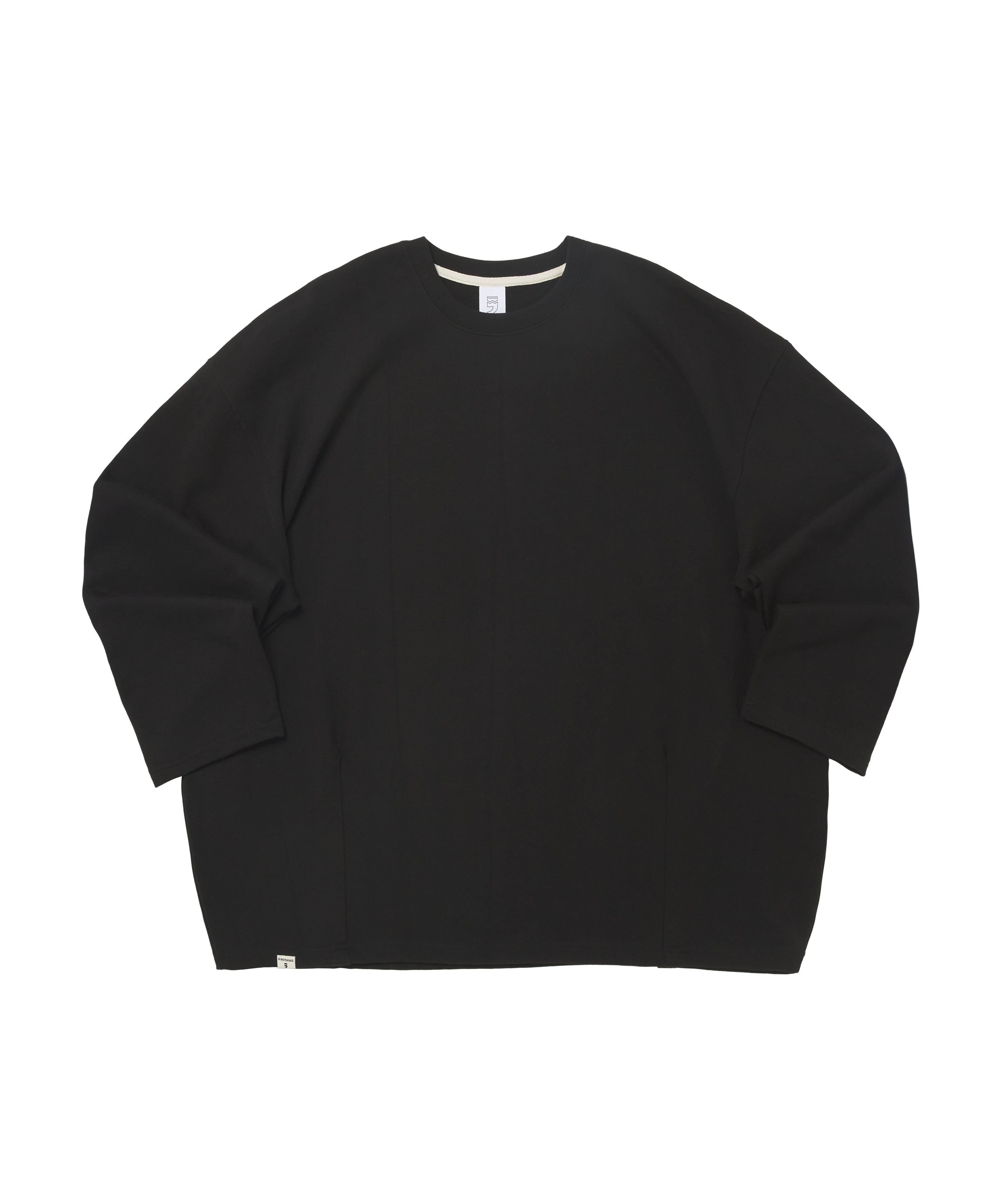 HEAVY-TERRY BALLOON SWEAT BOX TEE (Black)