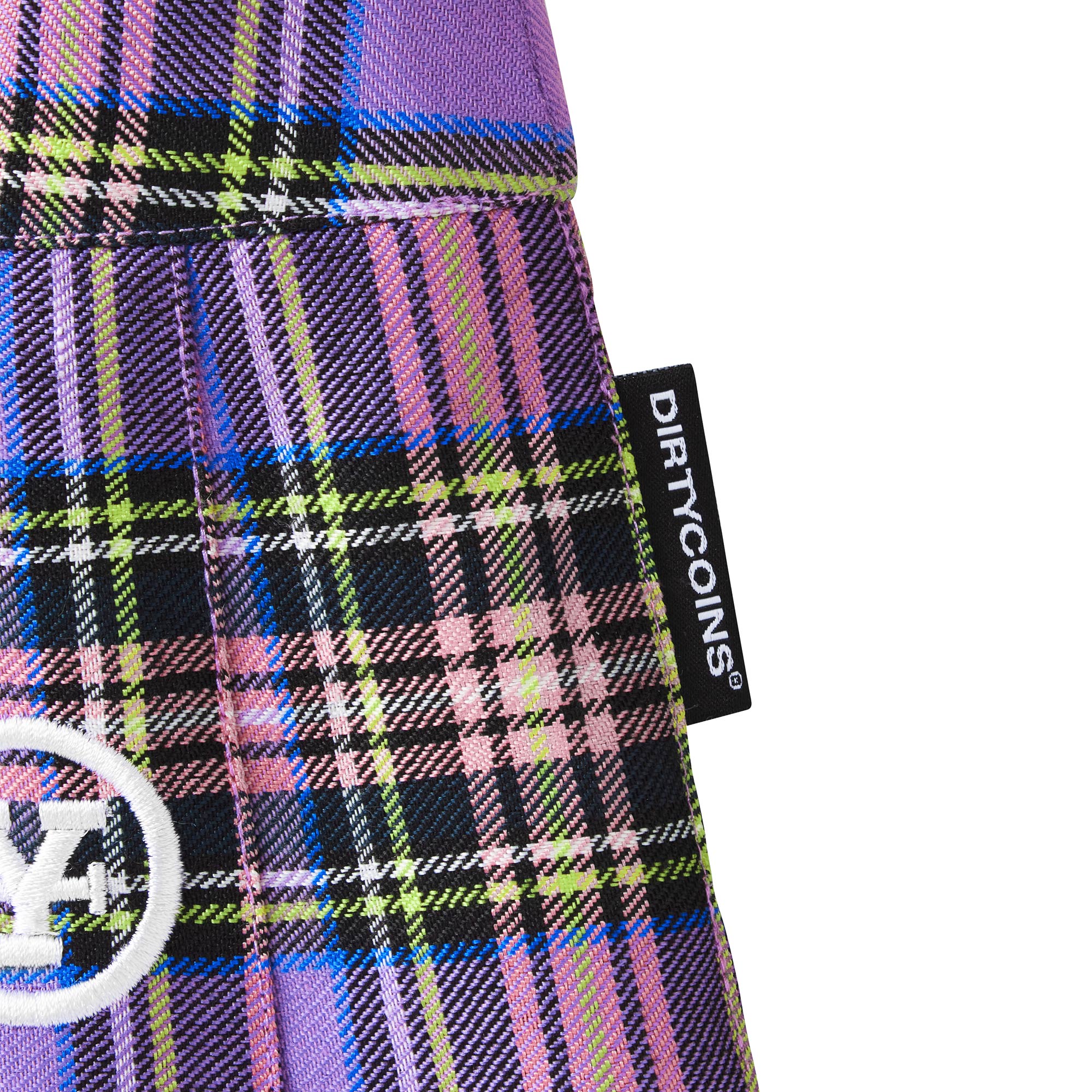 Logo Plaid Tennis Skirt - Purple