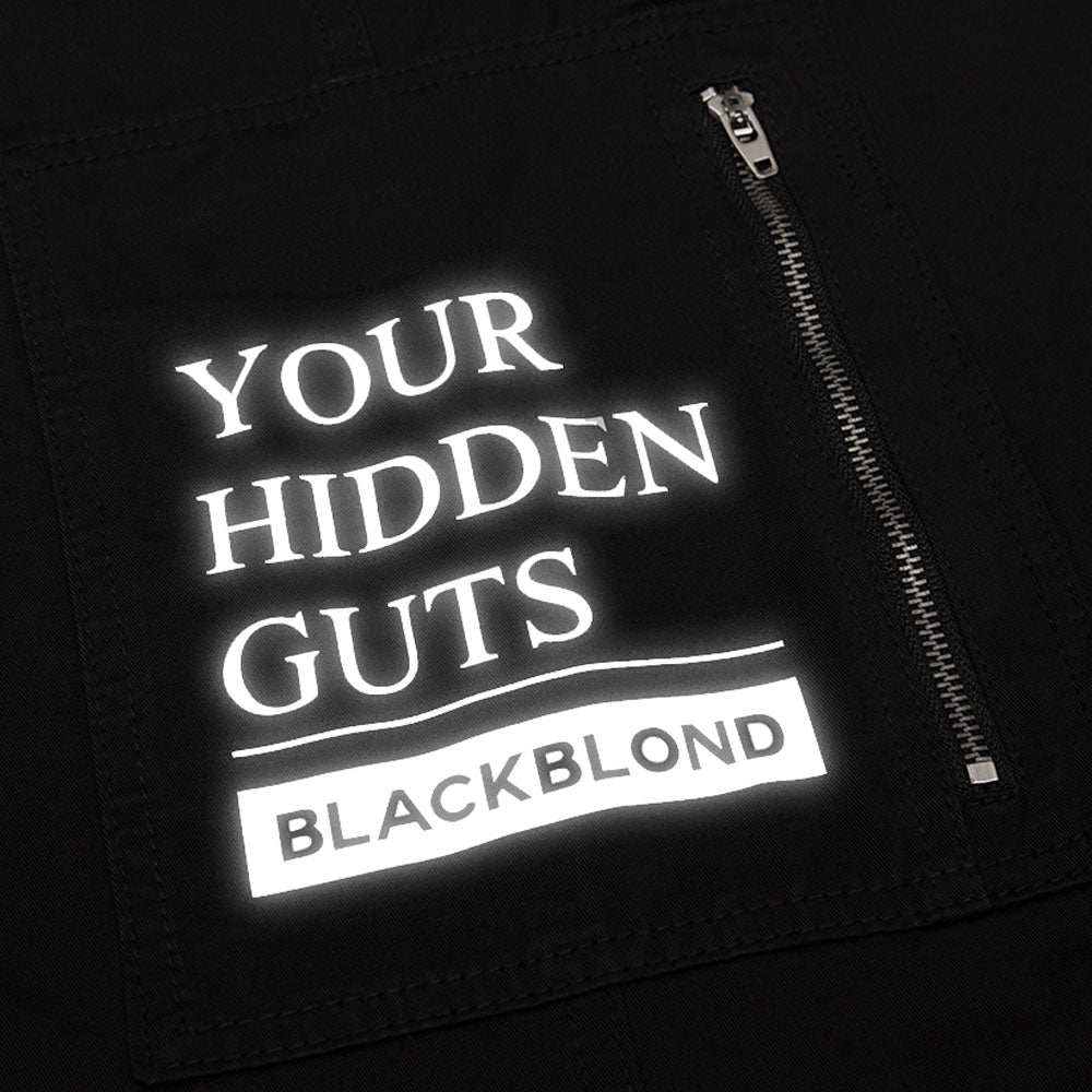 BBD Hidden Guts Logo Wide Cargo Pants (Black)