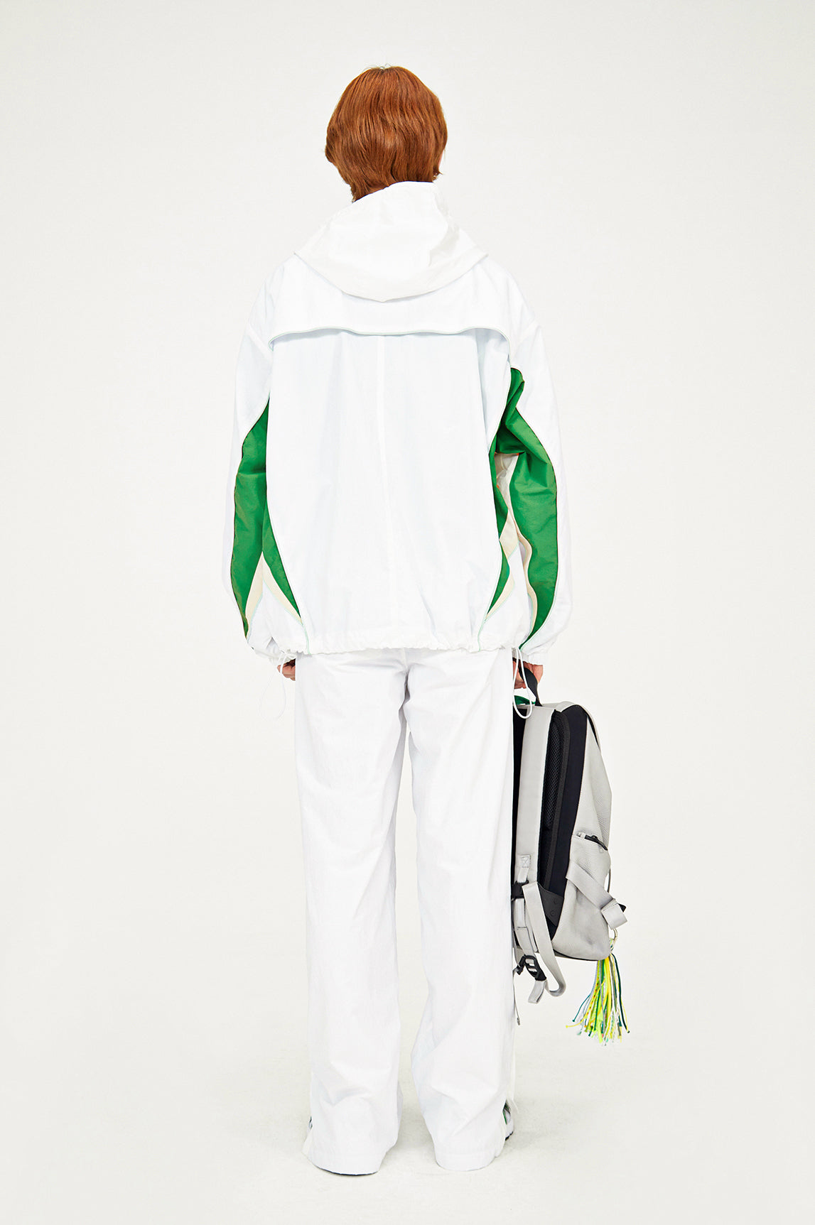 Geometry track jacket (Cloud white)