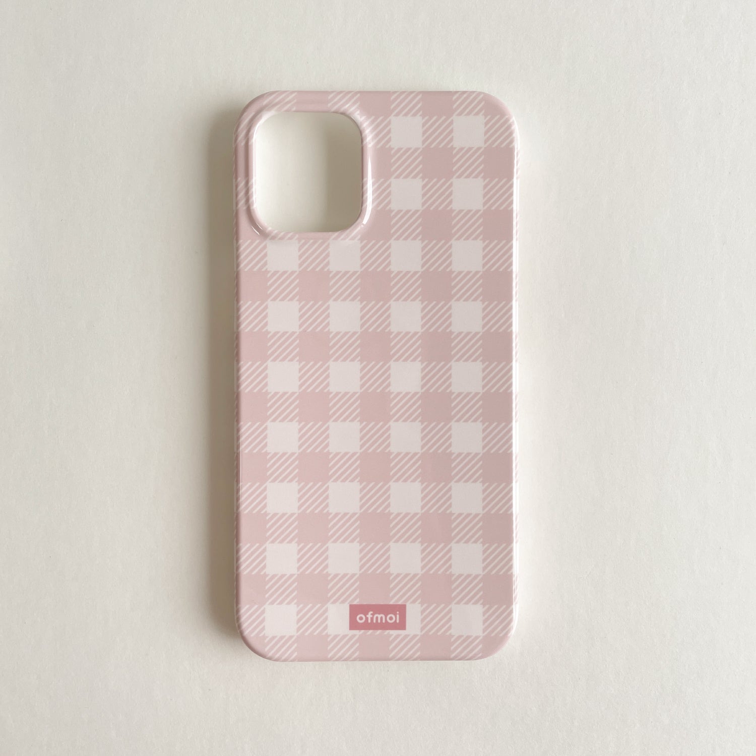 cotton candy check hard glossy phone case