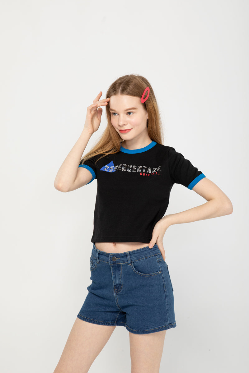 ORIGINAL RINGER CROP T-SHIRT