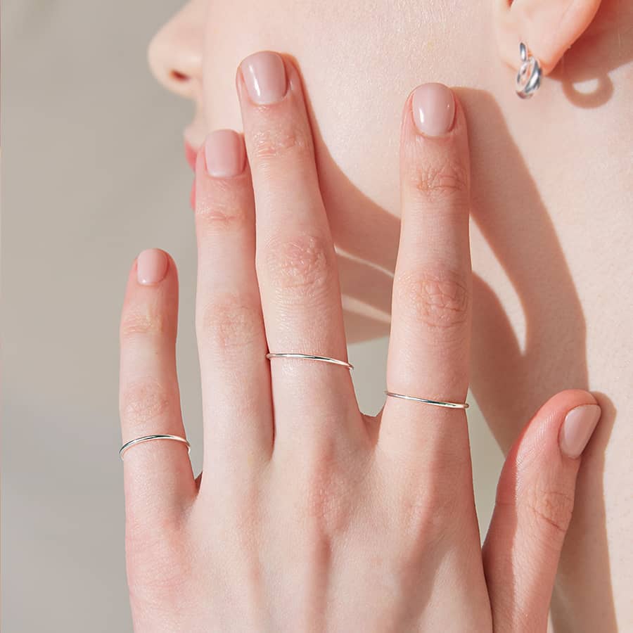 slim layered 3set ring