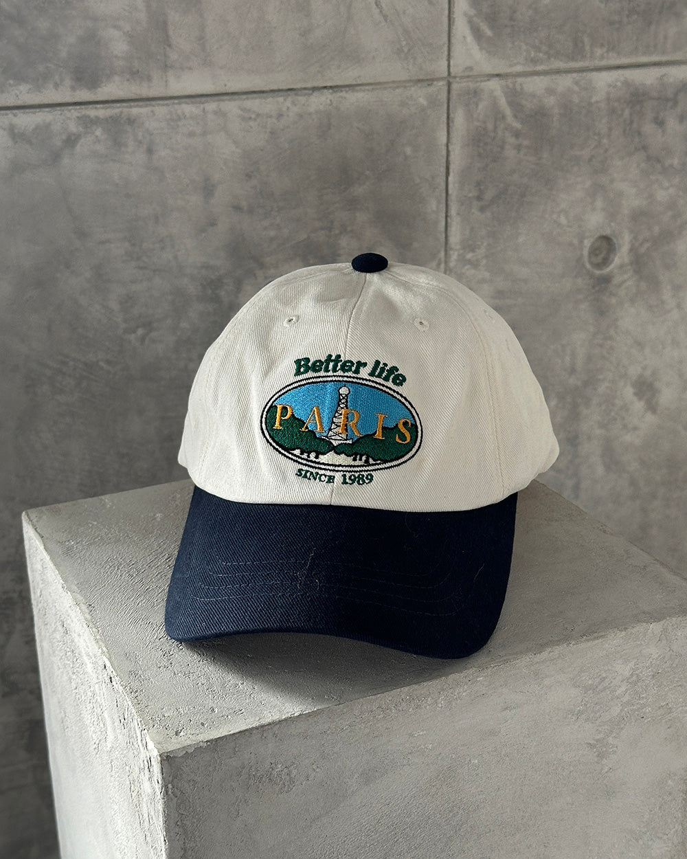 Paris lettering colored ball cap