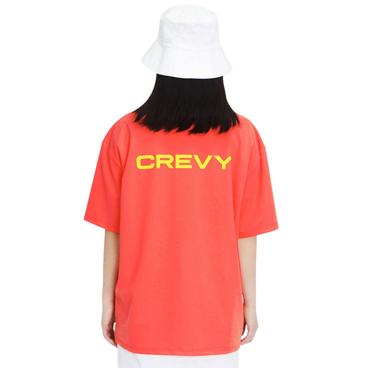 logo overfit rash short sleeve T-shirt (orange)