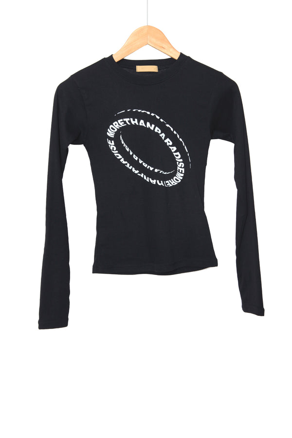 Wave Crop Long Sleeve T-Shirt