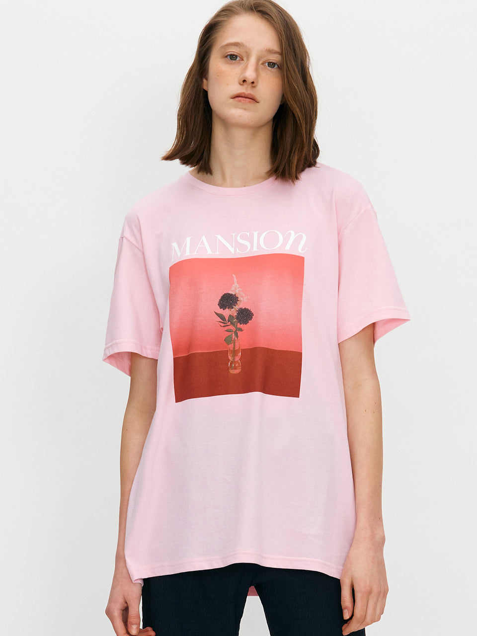 Vase printed tee - Pale pink