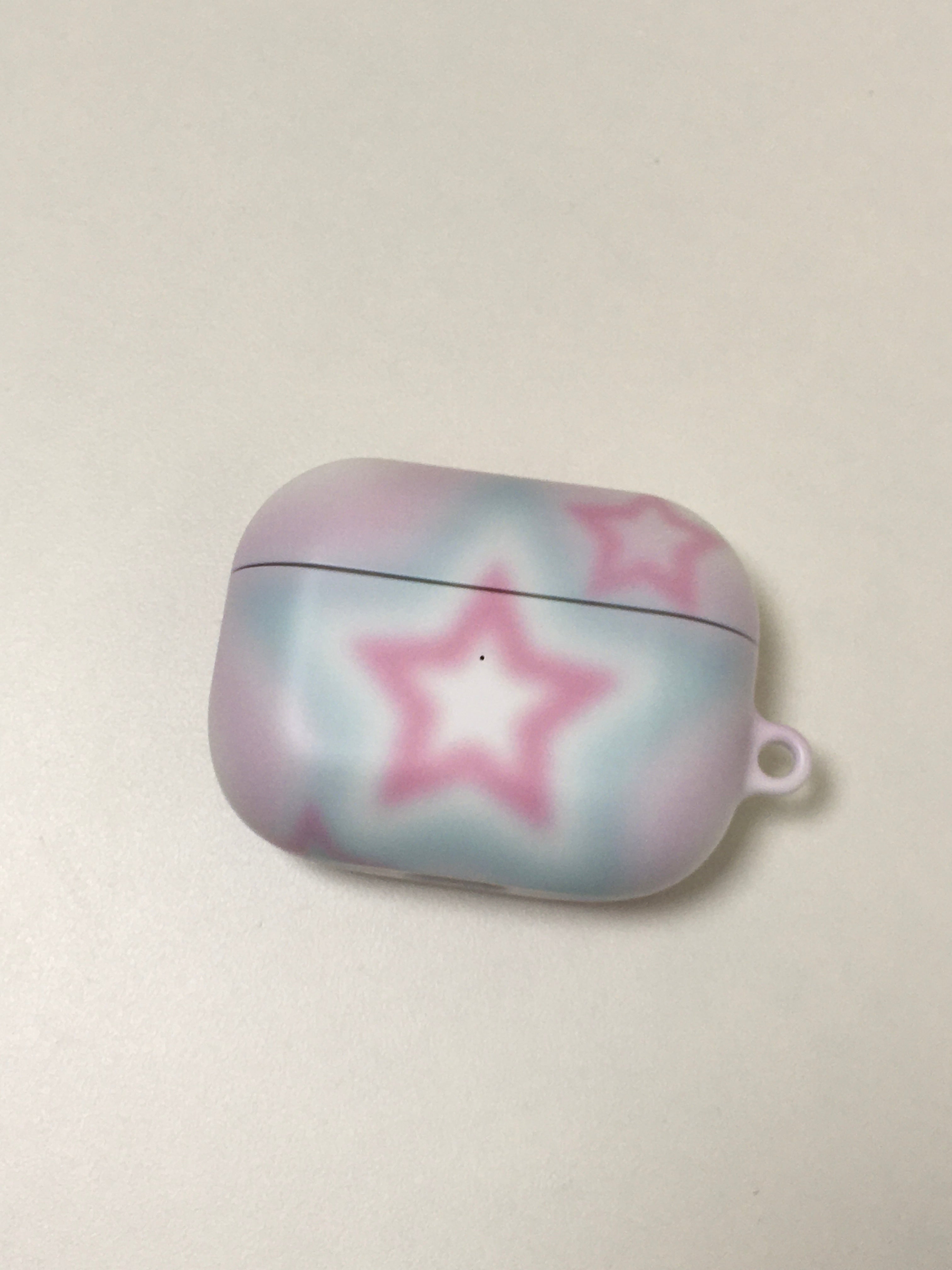 witty blush star airpods case (pink+skyblue)