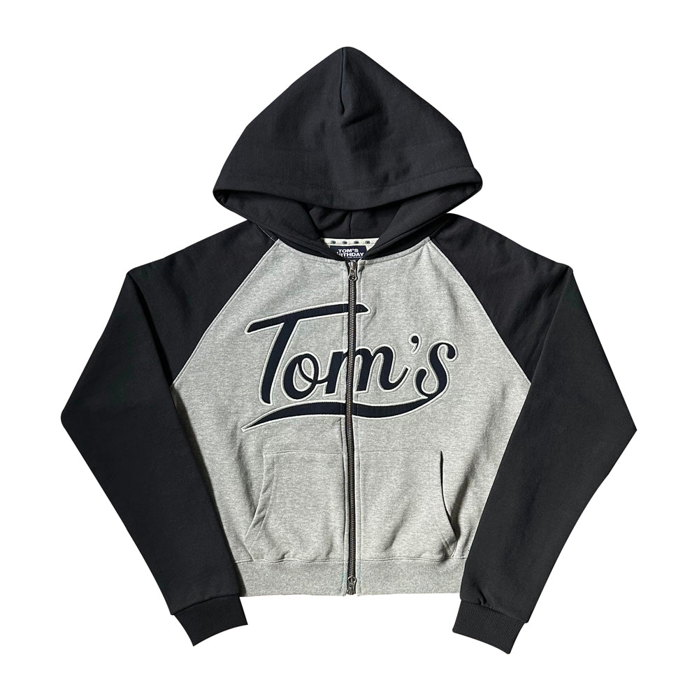 TOMS RAGLAN MIX HOOD ZIPUP NAVY