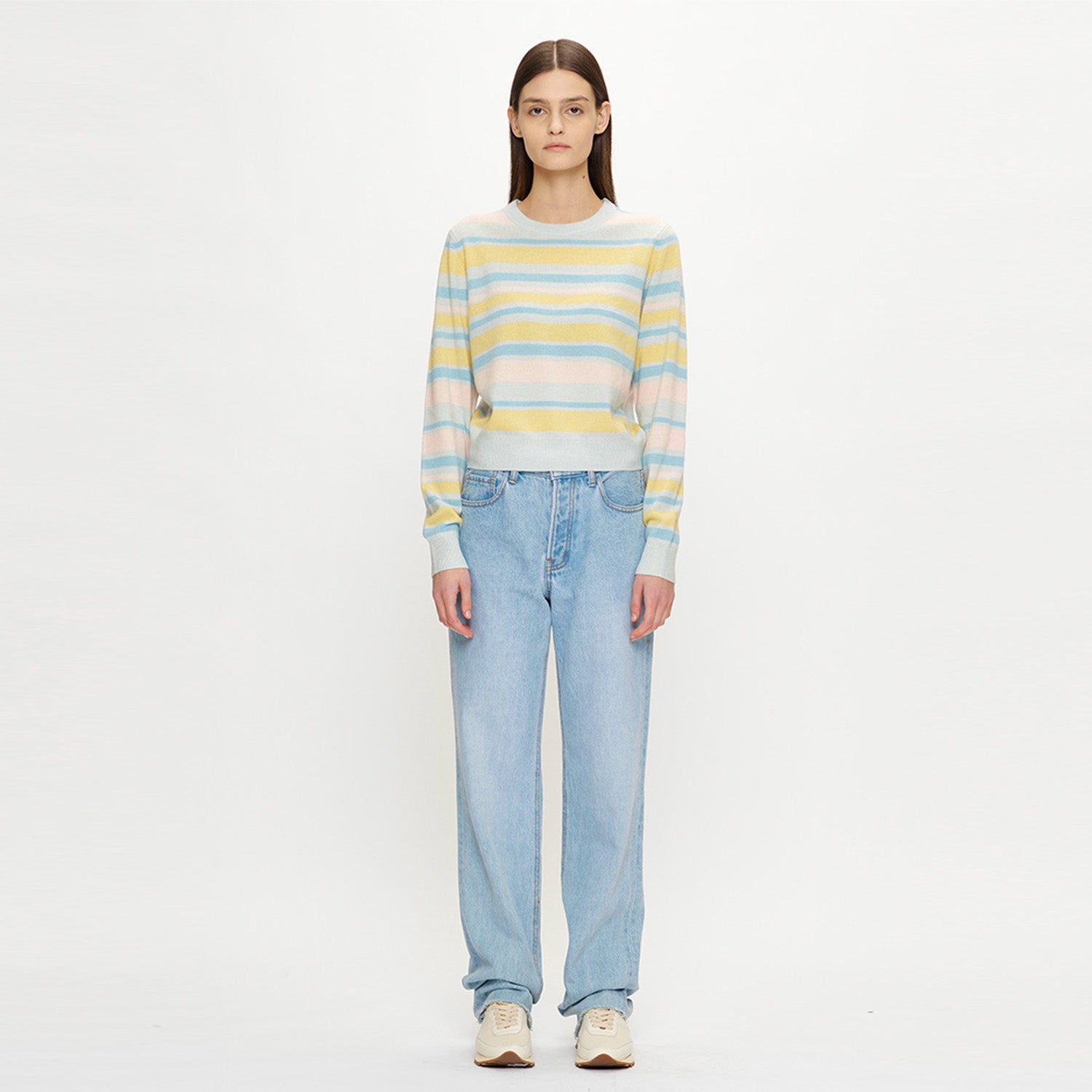 STRIPE SHORT PULLOVER_LIGHT BLUE