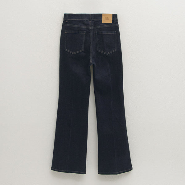 (S-PT-5483)SLIM LINE SEMI BOOTCUT DENIM PANTS