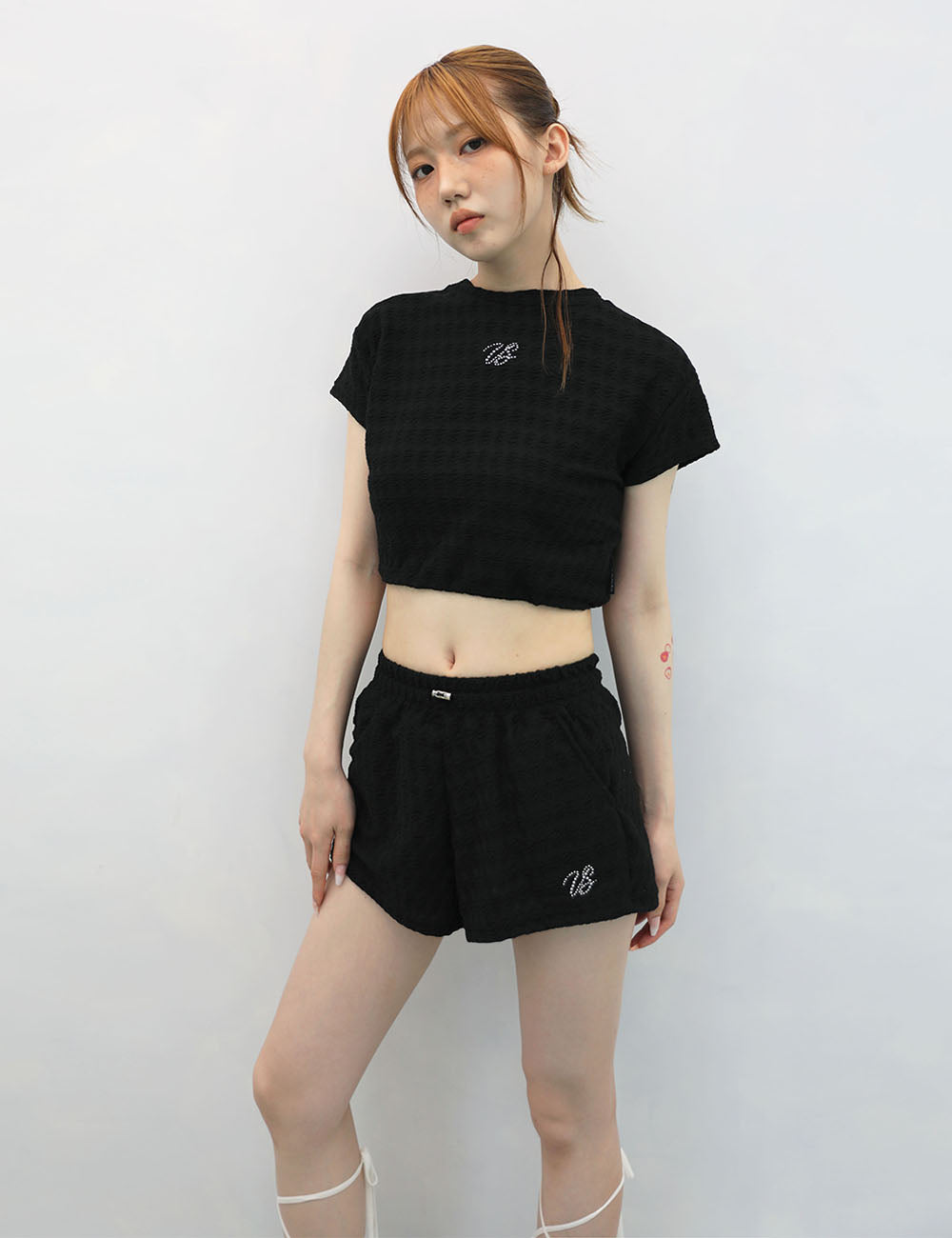 BEADS STRING TOP(BLACK)