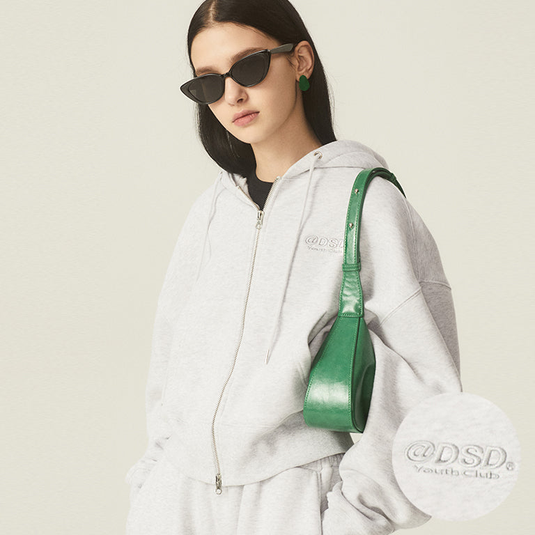 ODSD LOGO SWEAT CROPPED HOOD ZIP-UP - 4COLOR