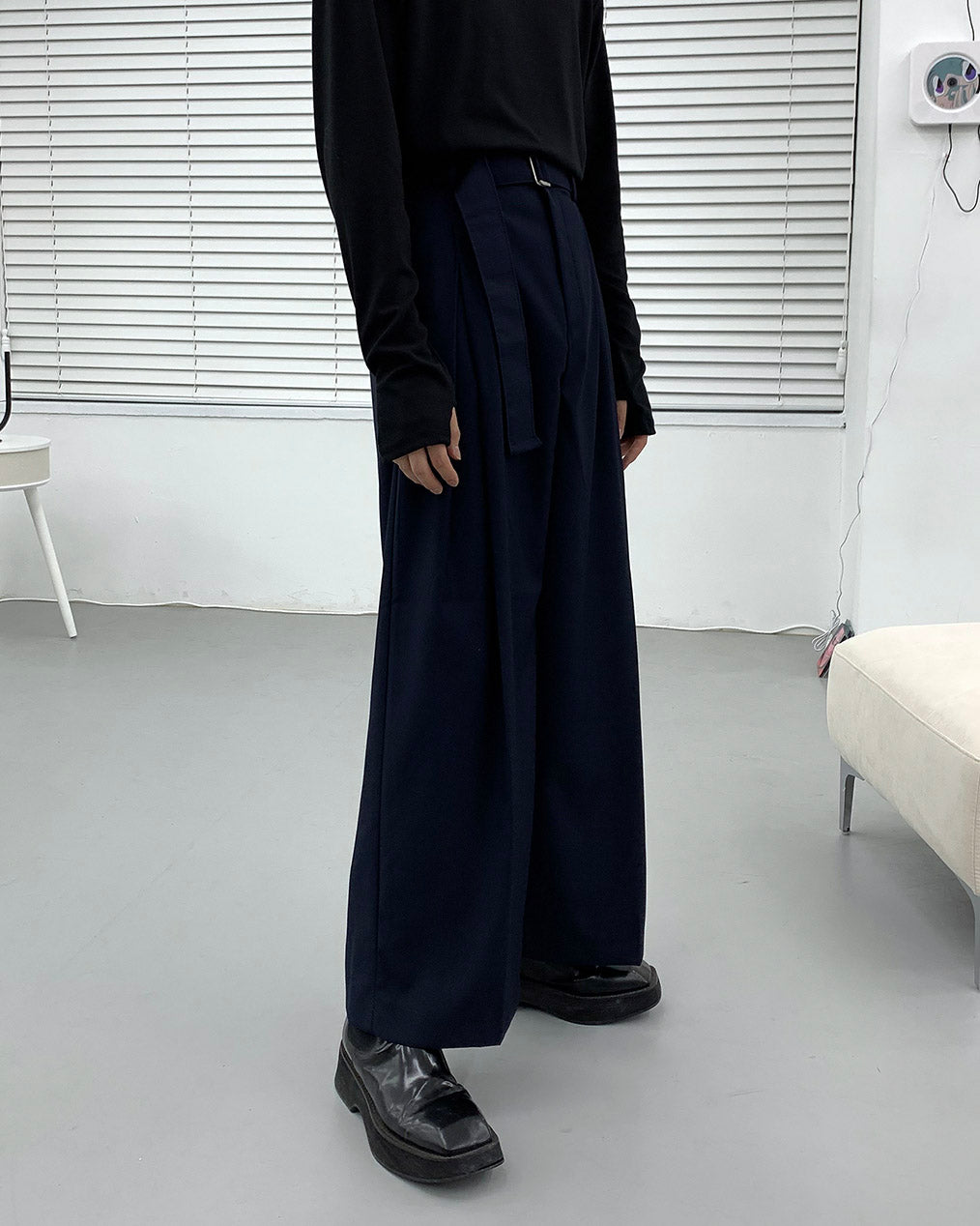 SK Twin Belt Wide Pants (3 colors)