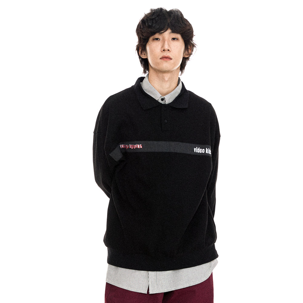 YOI PIQUE SWEATSHIRTS (BLACK)