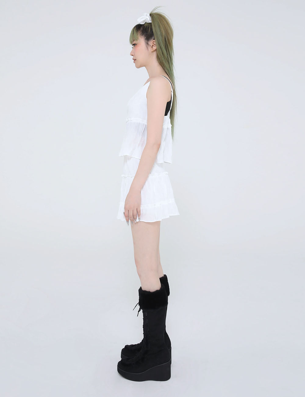 WRINKLE SLEEVELESS(WHITE)