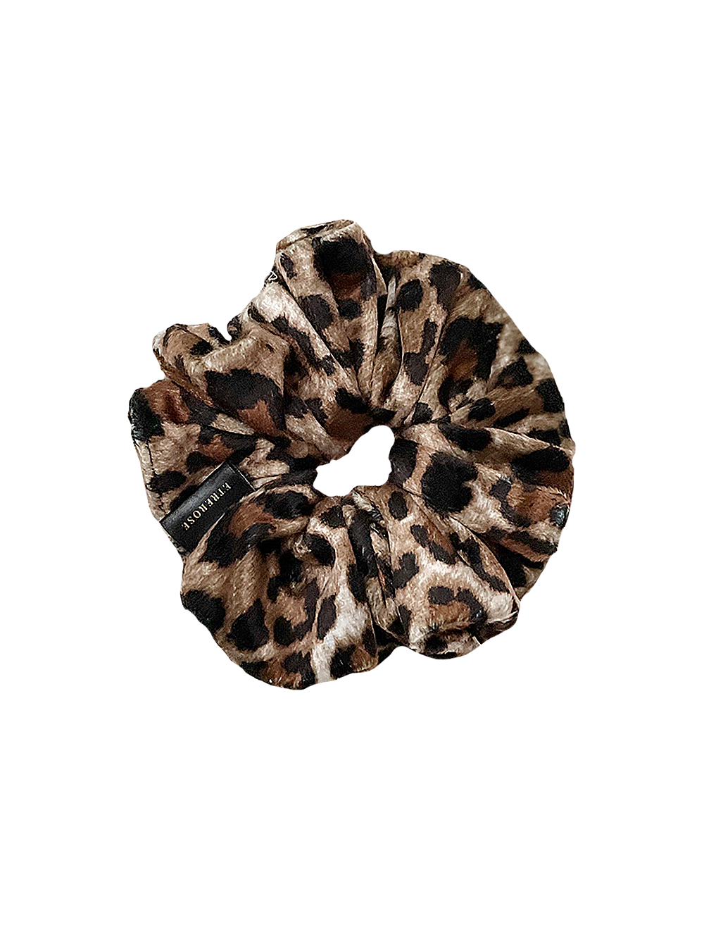 Leopard Mocha Microfiber Scrunchie (2color)
