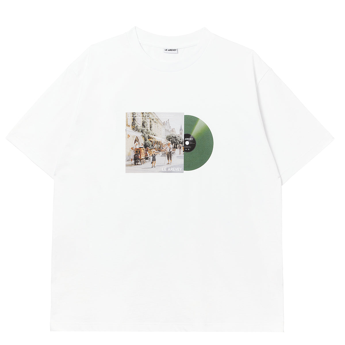LE AREVEY LP COLLECTOR T-SHIRT WHITE / GREEN