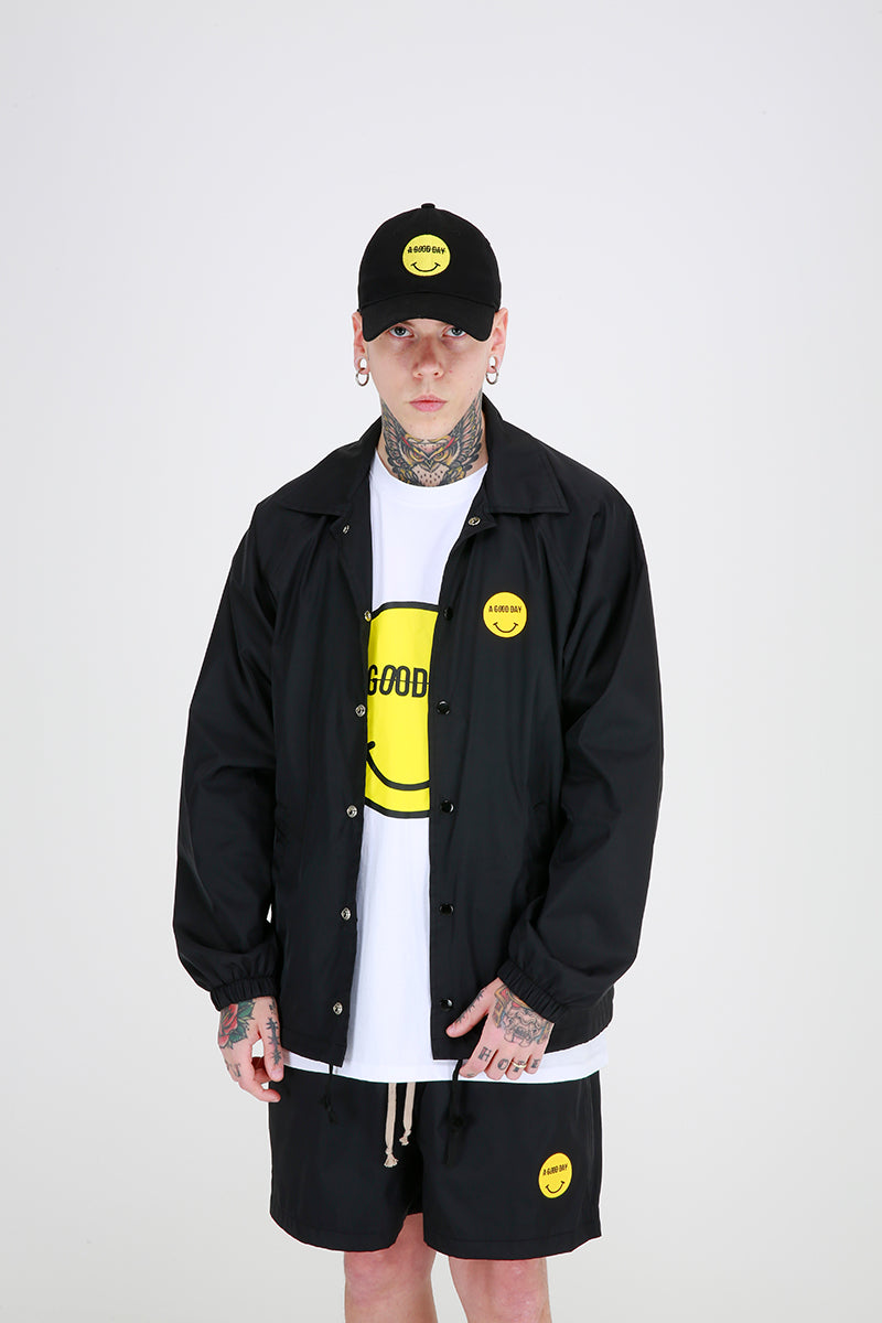 SMILE COACH JACKET (BLACK)