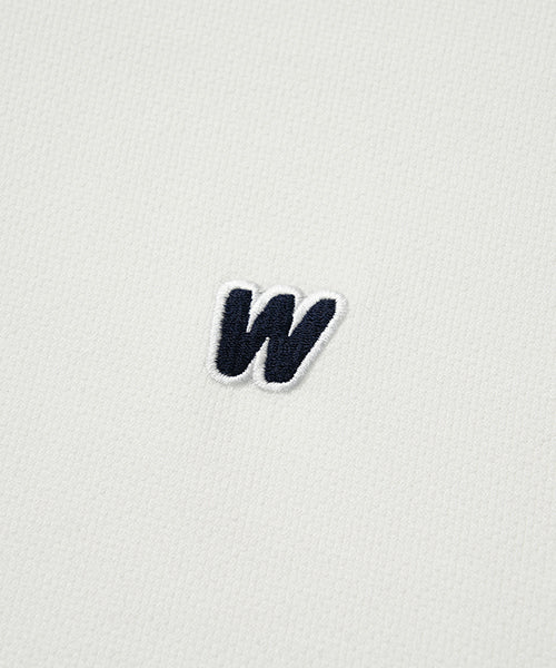 W LOGO LS PIQUE (WHITE)