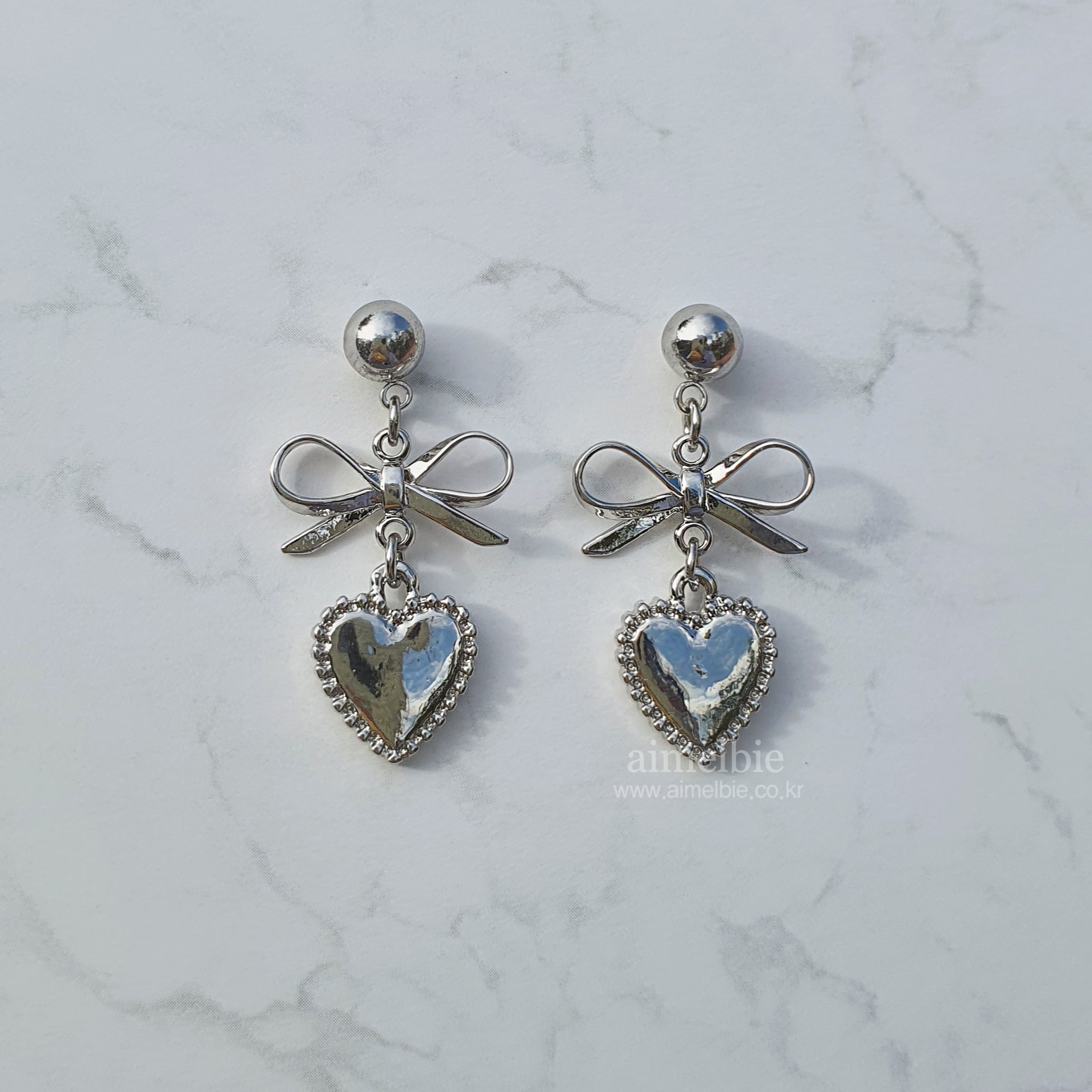 Vintage Silver Heart Earring