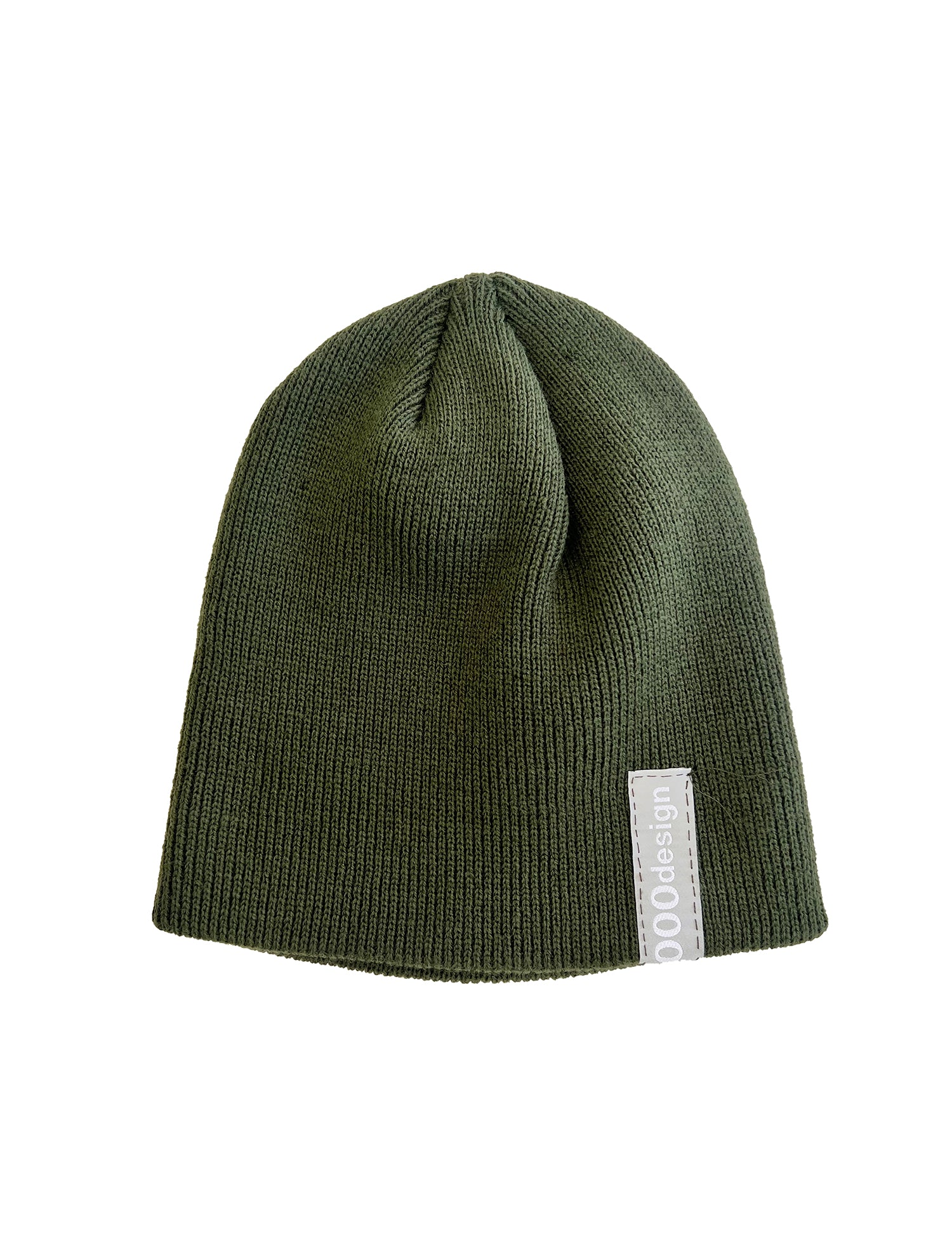 000 Logo Tag needlework Beanie / Khaki