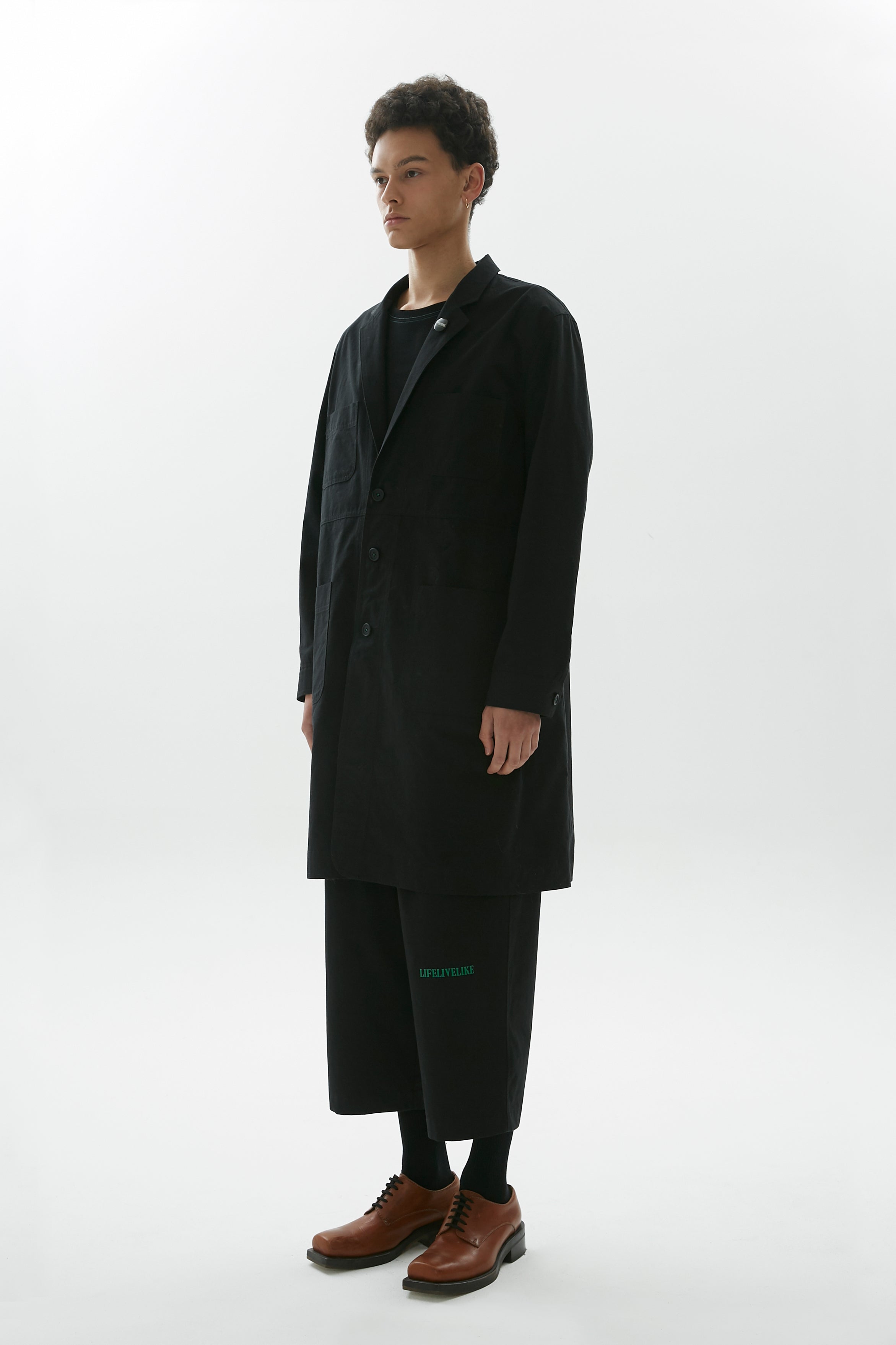 Black cotton coat