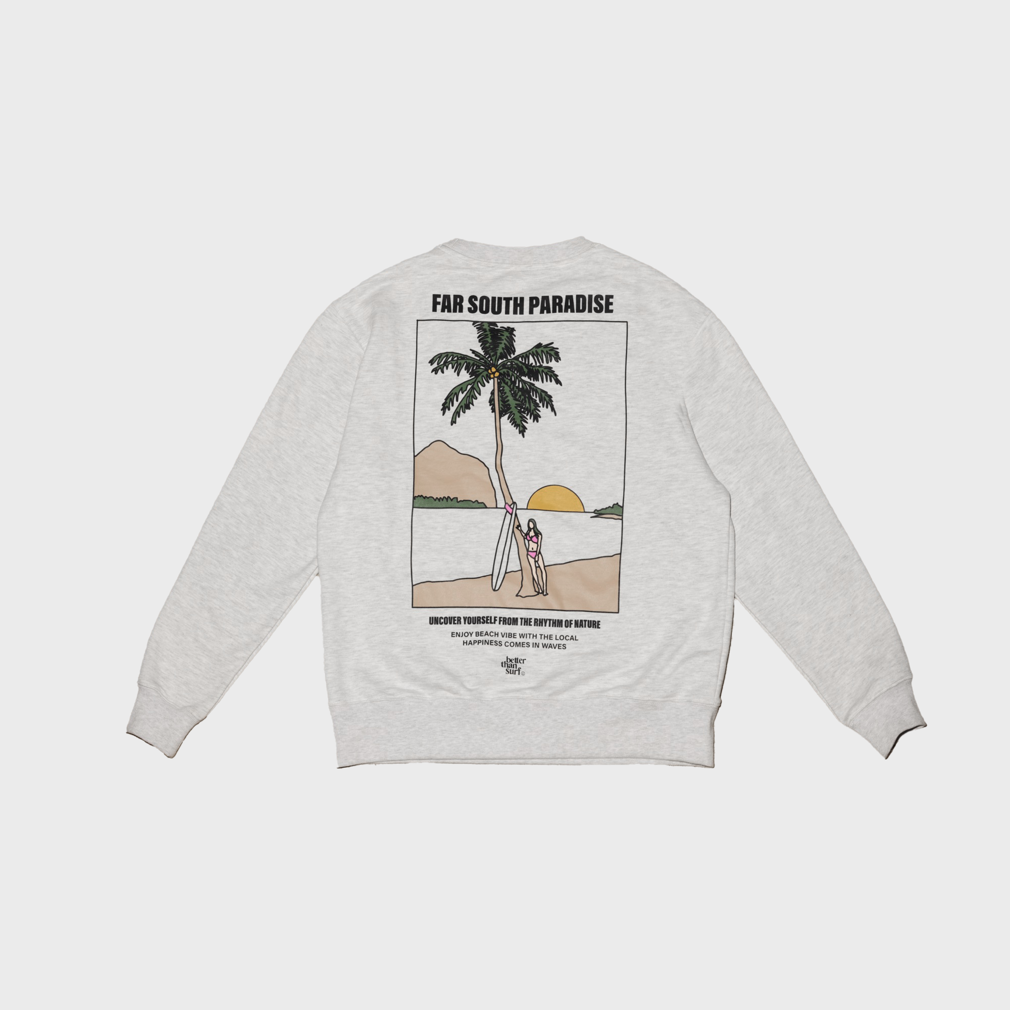 RETRO PARADISE SWEAT SHIRT grey