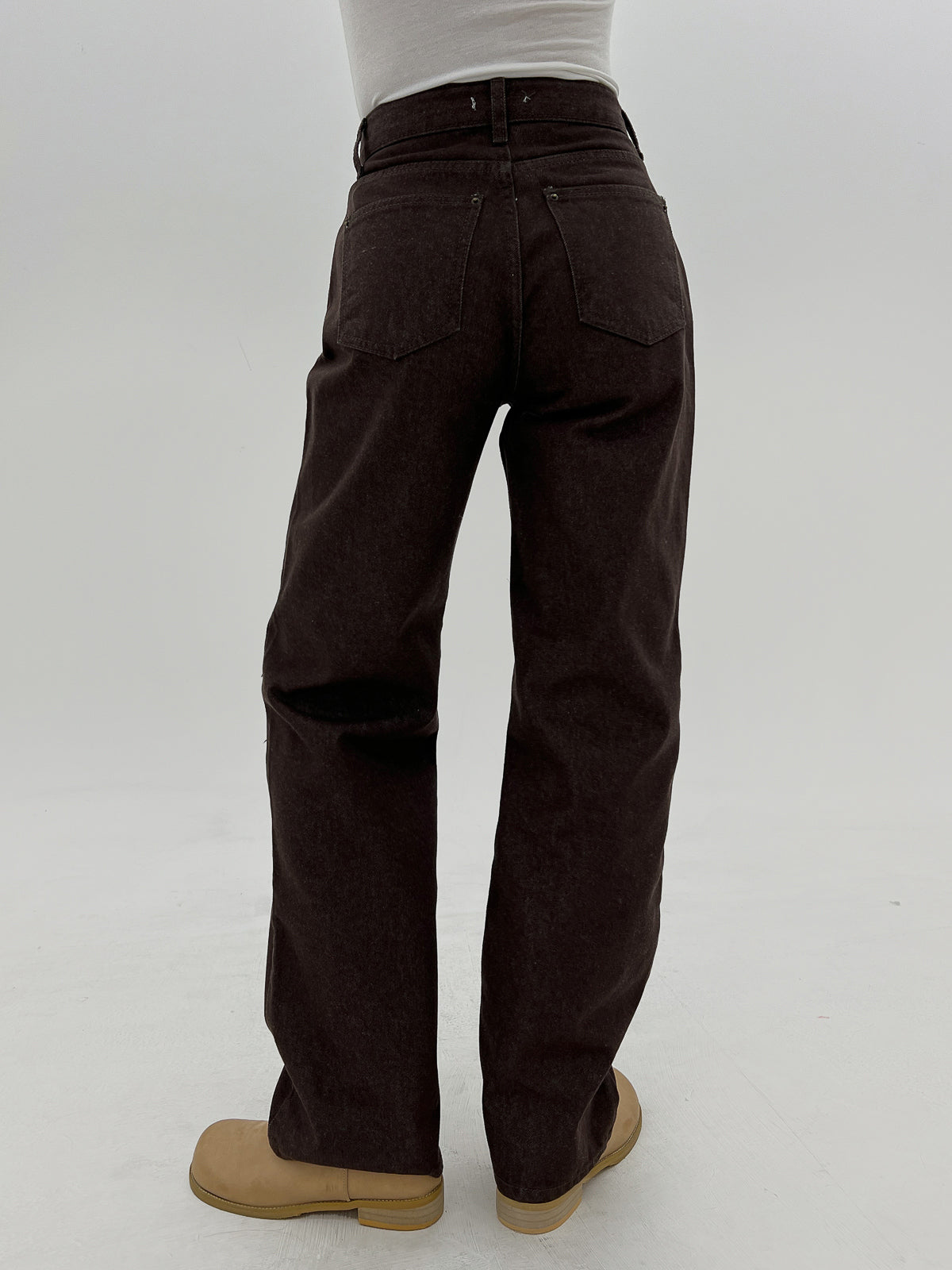 Fix Brown Denim Pants