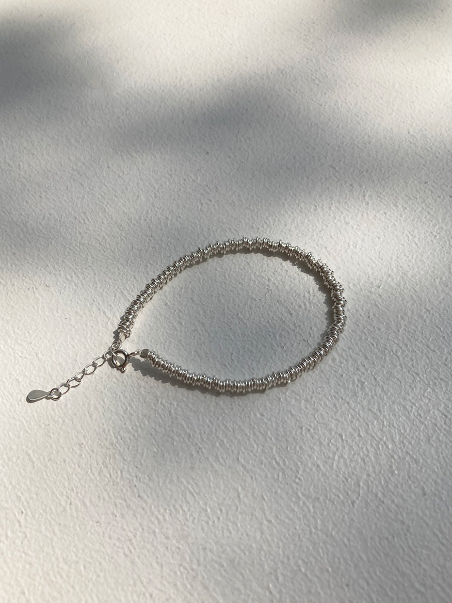[92.5silver] chunky pebble bracelet