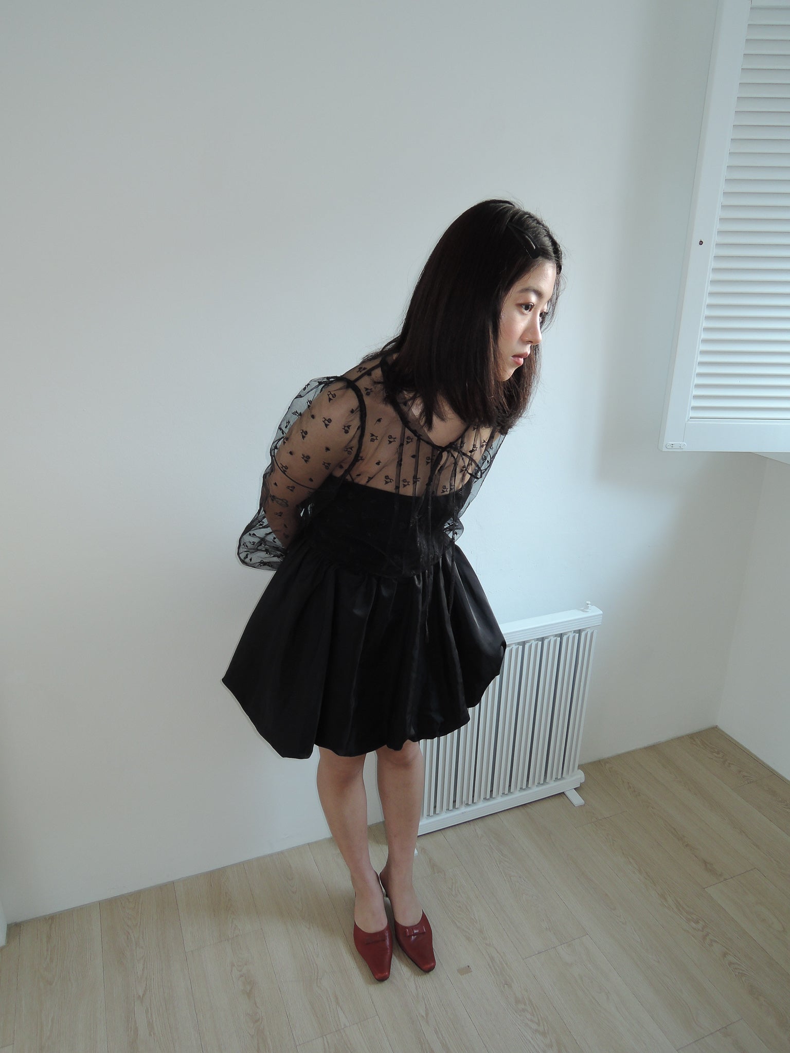 CLOUD TULLE DRESS _BLACK