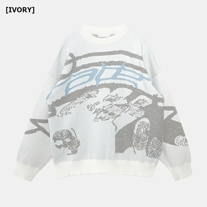 Munch Graphic Wool Pullover knit