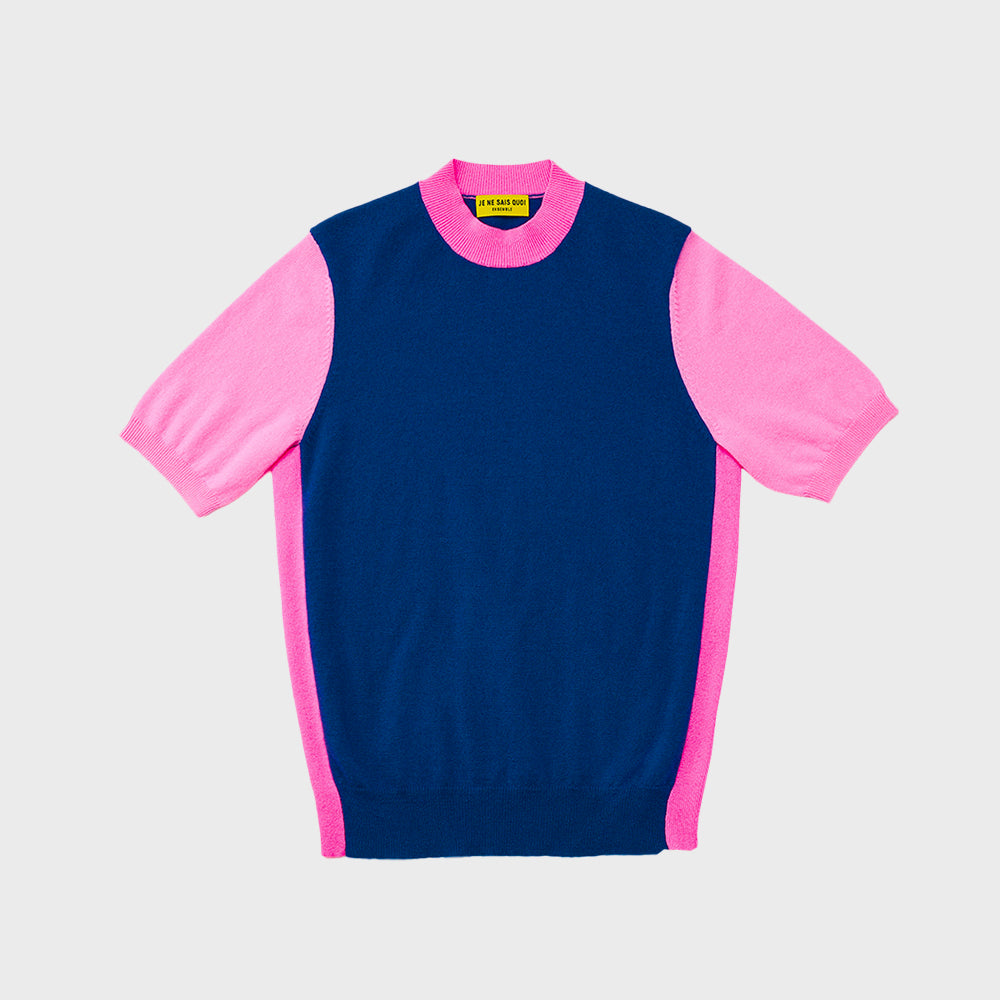 MULTI COLOR SHORT SLEEVE_NAVY