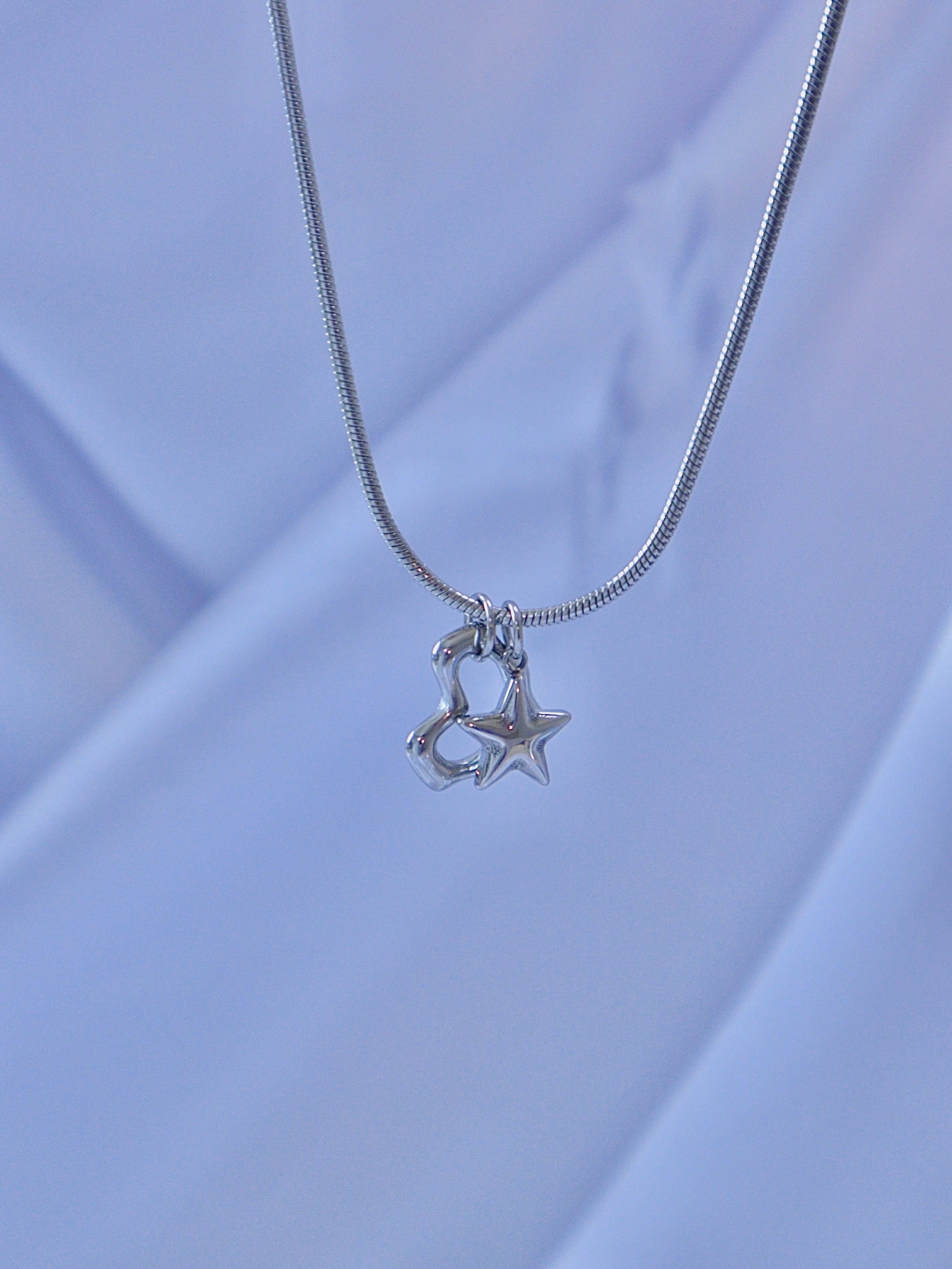 heart star ring necklace