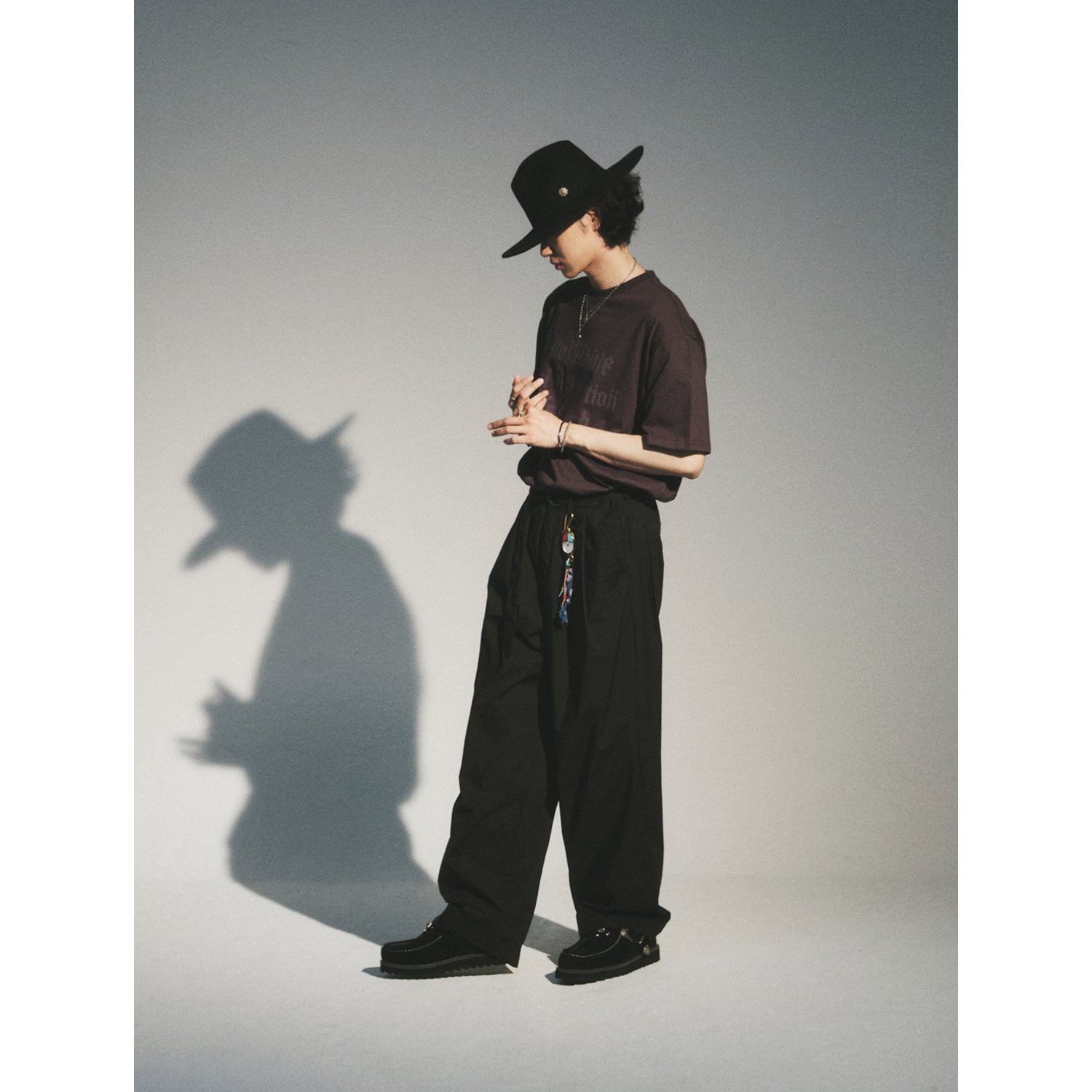 MATIX RELAXED BELTED PANTS_BK