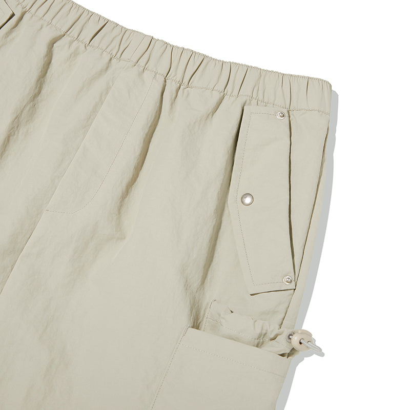 DOODLE CHERRY 2WAY WOVEN SKIRT [LIGHT KHAKI]