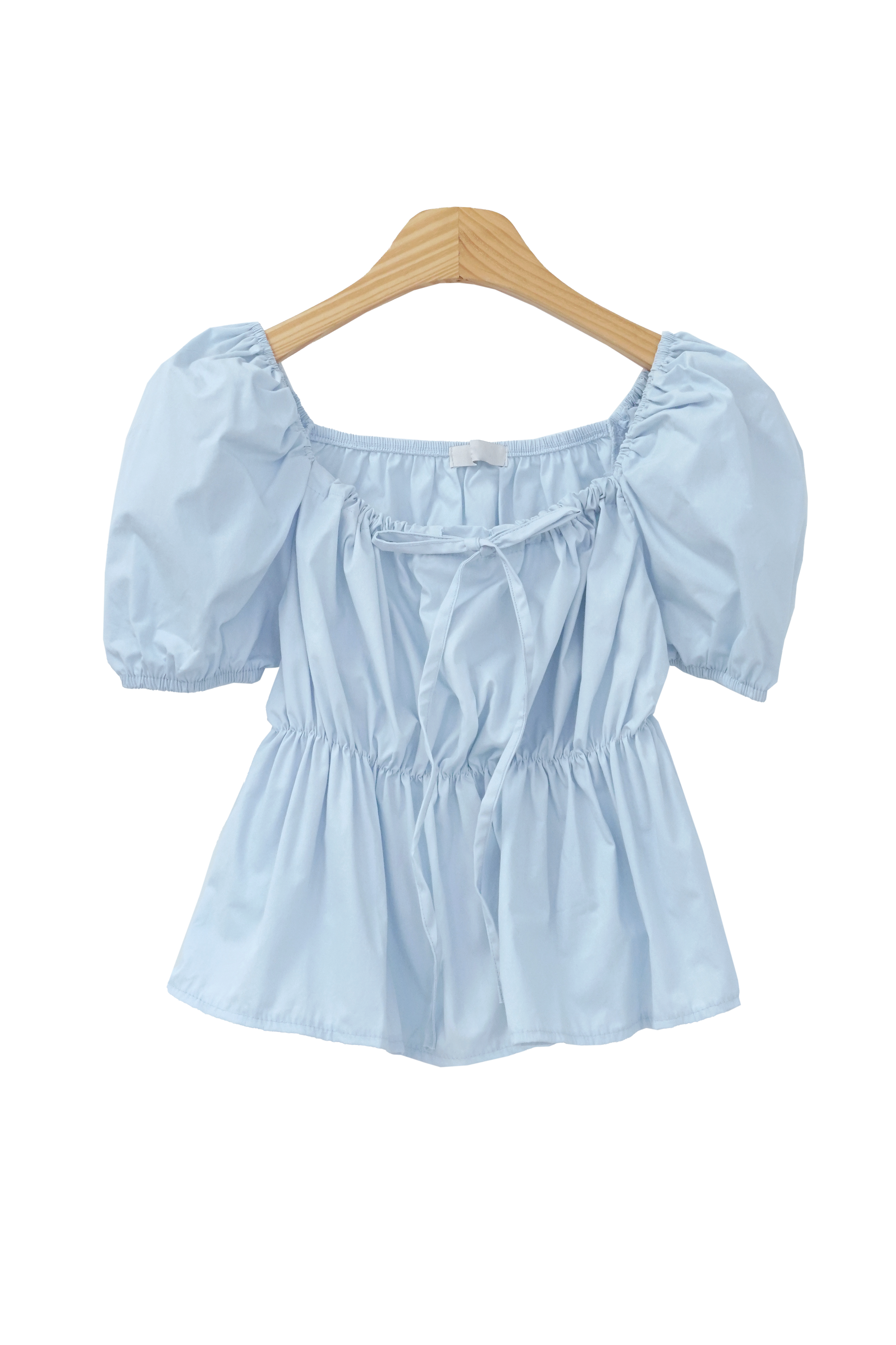 Monroe Summer Ribbon Puff Short-Sleeved Blouse (4 colors)