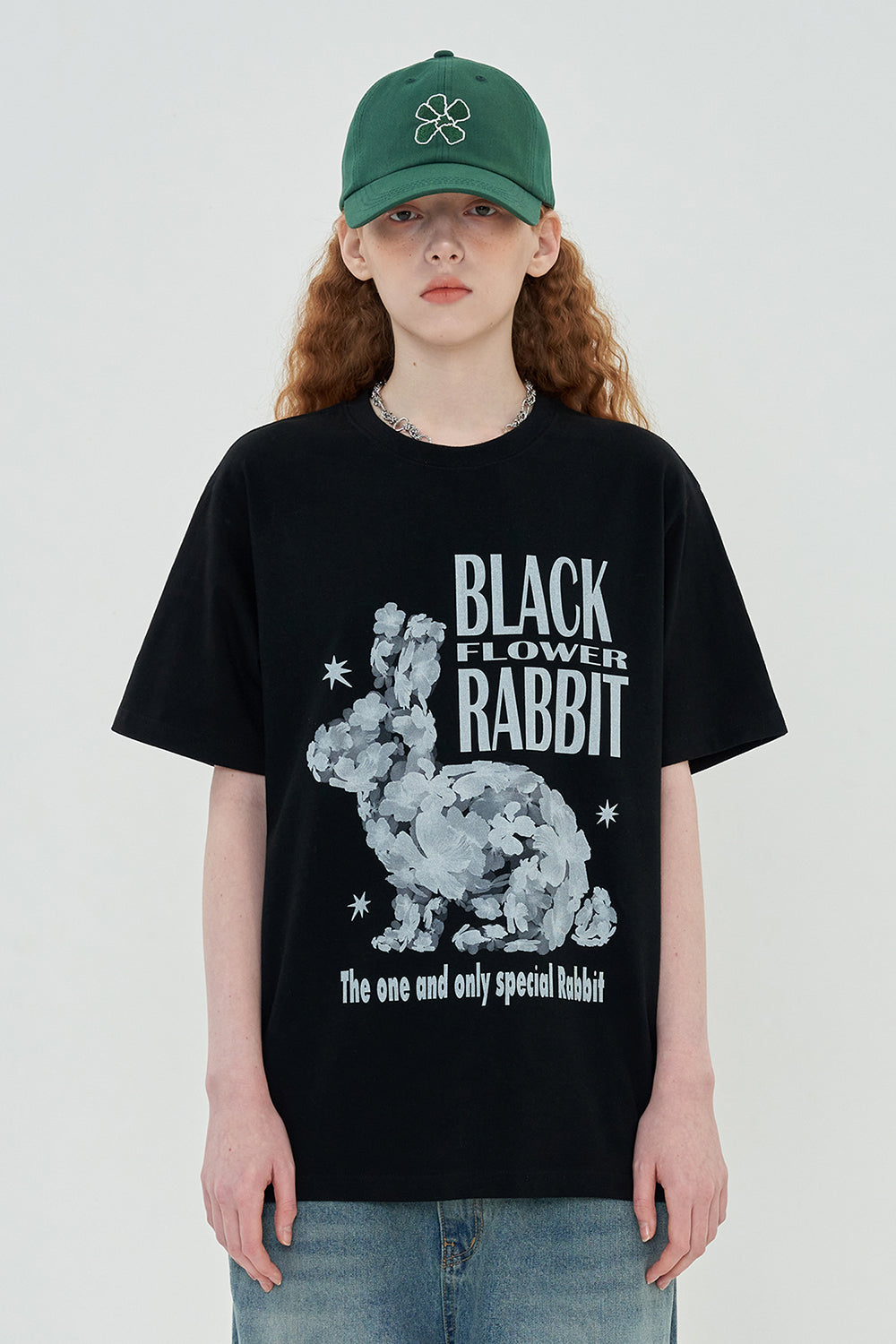 BLACK RABBIT T SHIRT